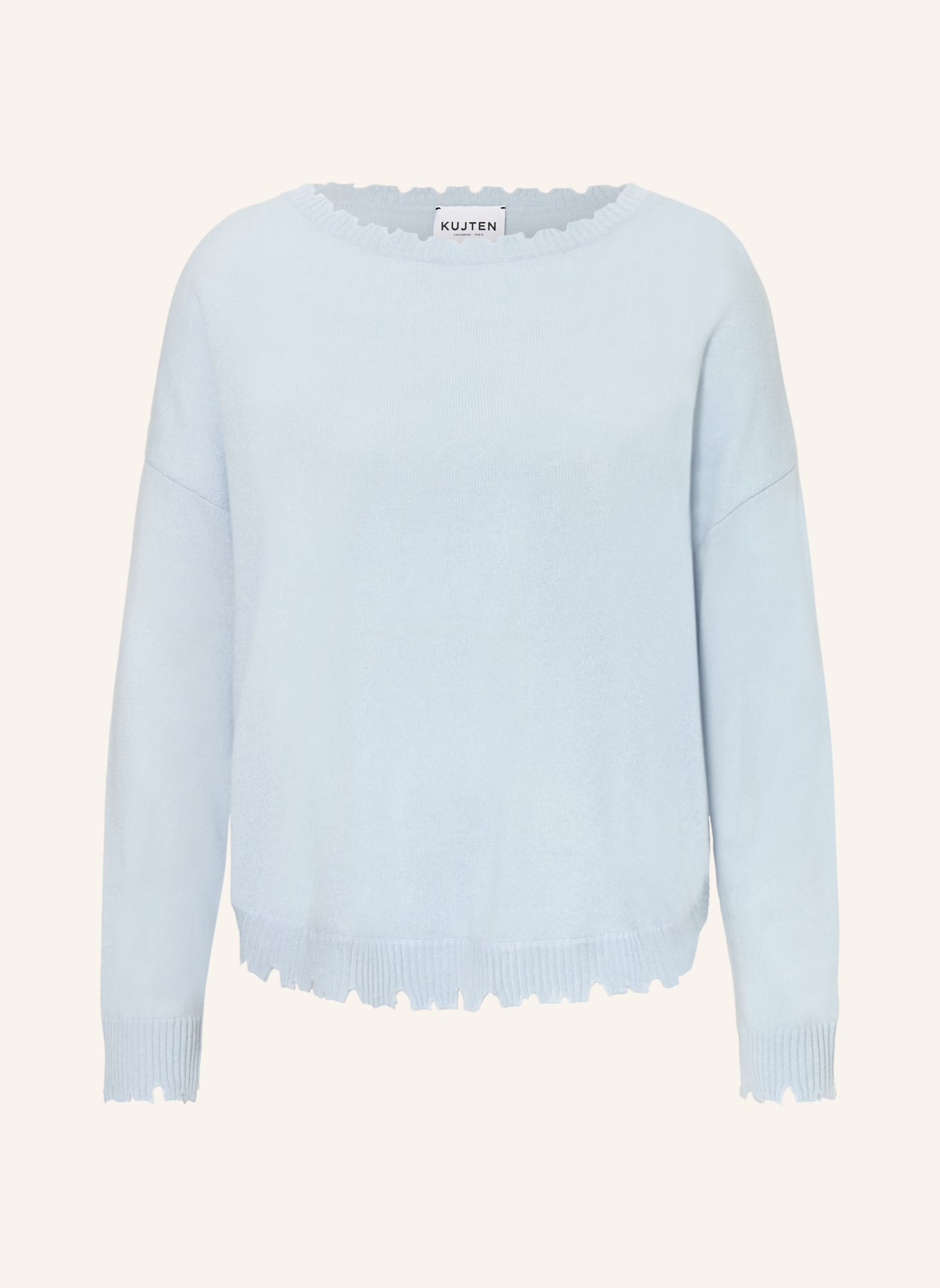 KUJTEN Cashmere-Pullover MELAH: HELLBLAU