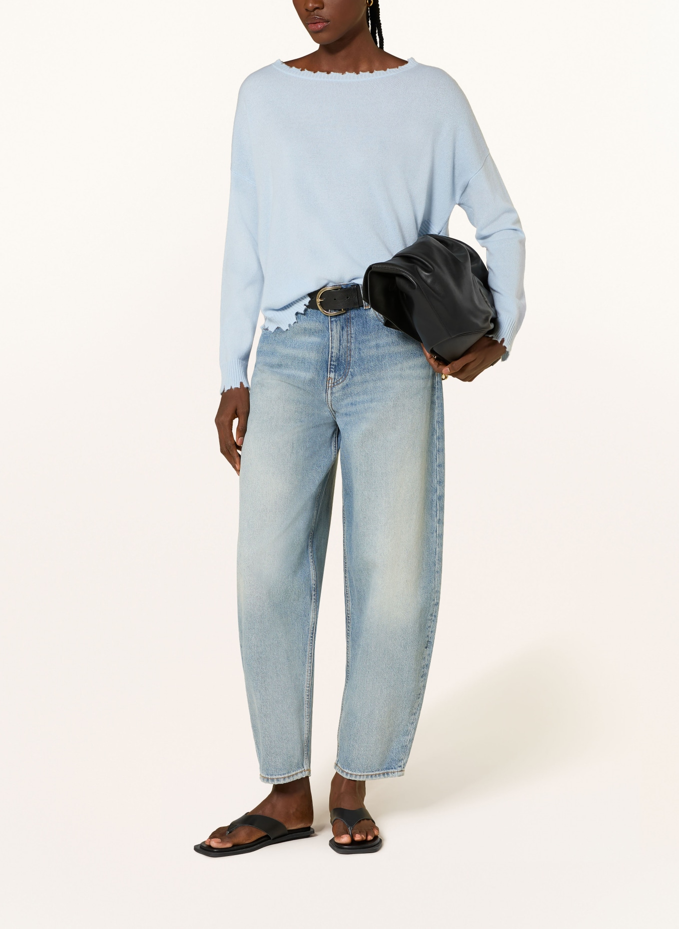 KUJTEN Cashmere-Pullover MELAH: HELLBLAU