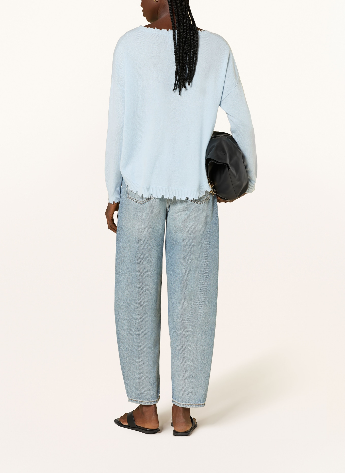 KUJTEN Cashmere-Pullover MELAH: HELLBLAU