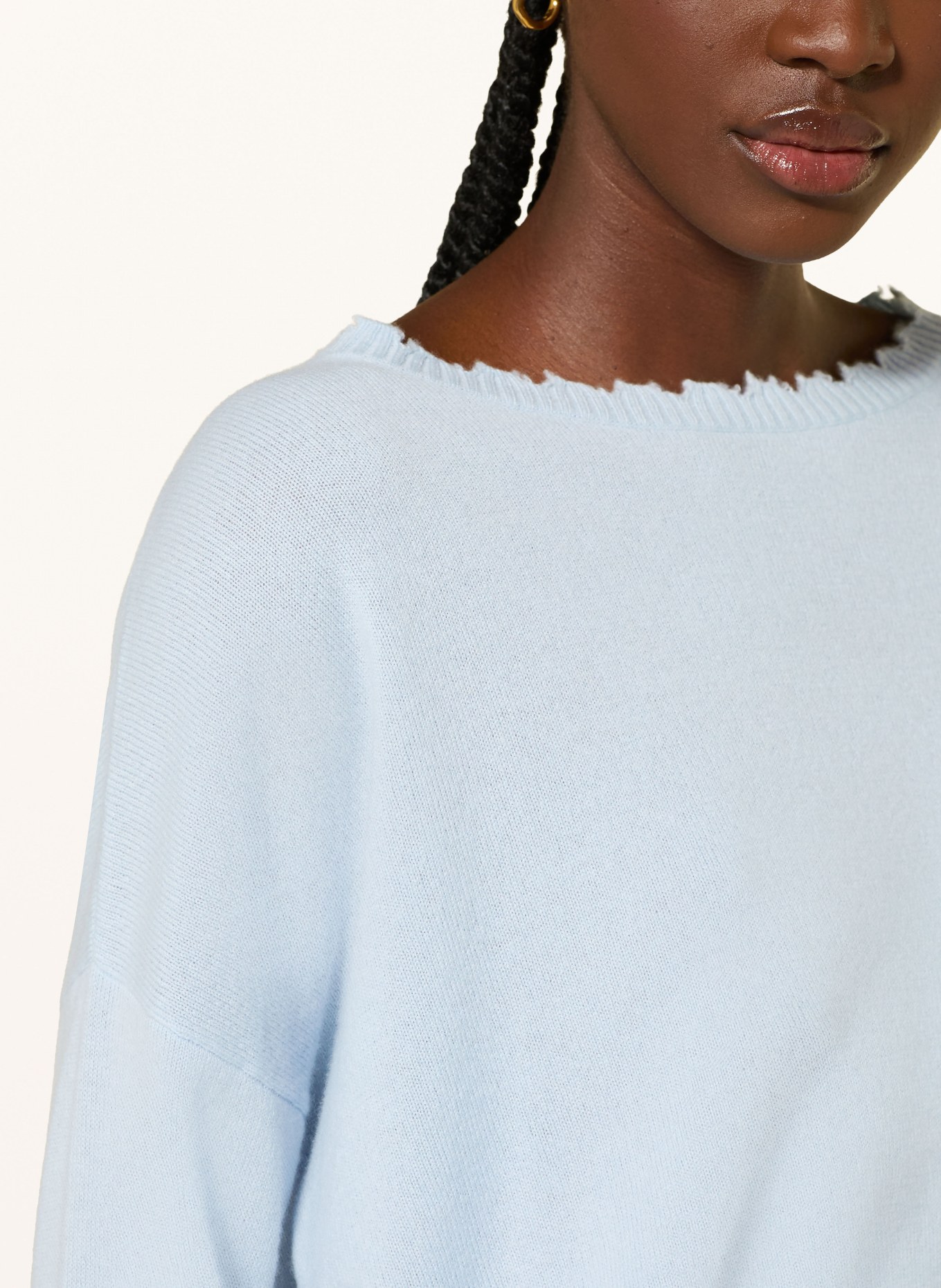 KUJTEN Cashmere-Pullover MELAH: HELLBLAU