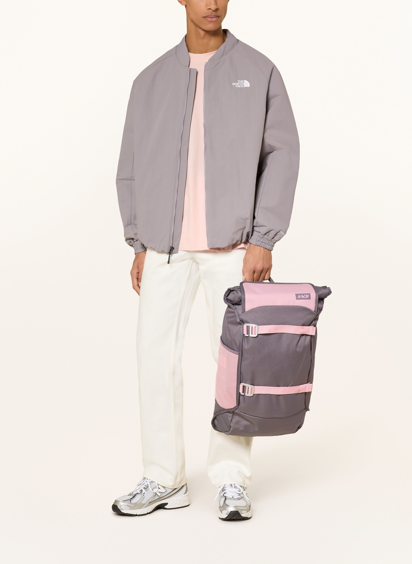 AEVOR Backpack TRIP PACK 26 l with laptop compartment: DARK GRAY / PINK