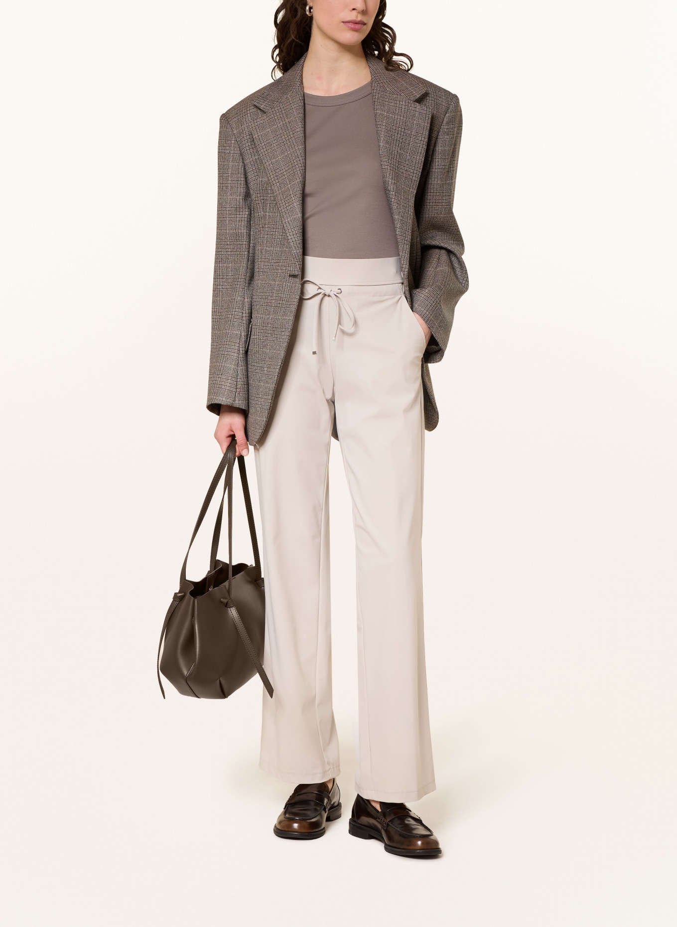 RAFFAELLO ROSSI Jersey broek CANDICE in joggingstijl: LICHTGRIJS