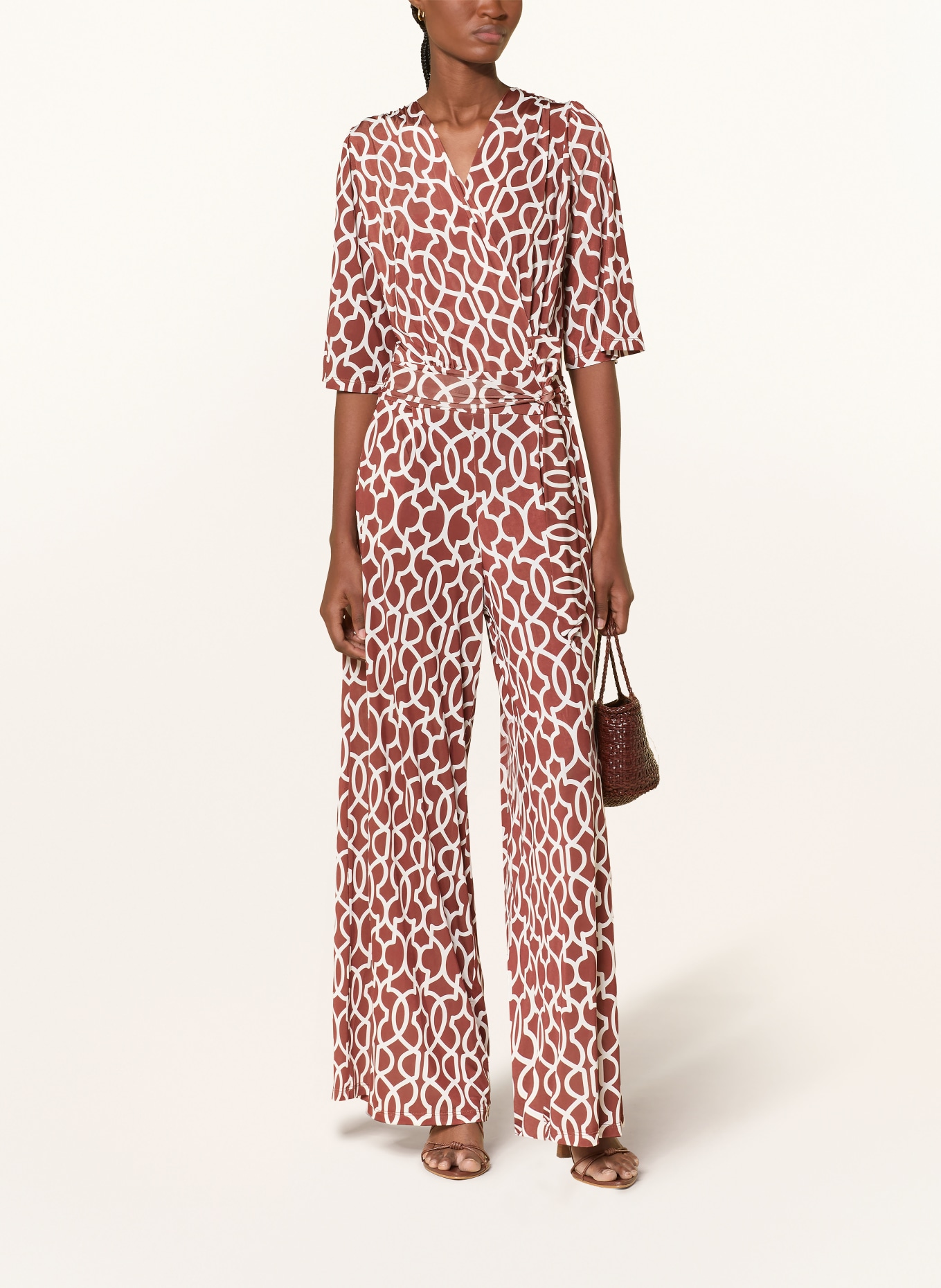 marivie Kombinezon READY!: BRĄZOWY / BIAŁY