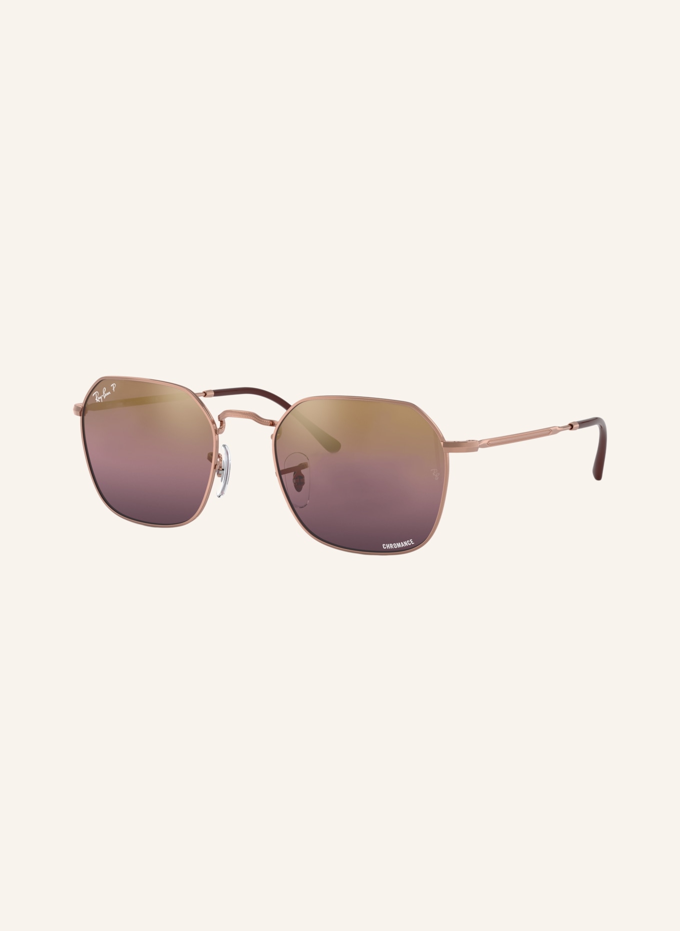 Ray-Ban Sunglasses RB3694: ROSÉ GOLD / RED POLARIZED