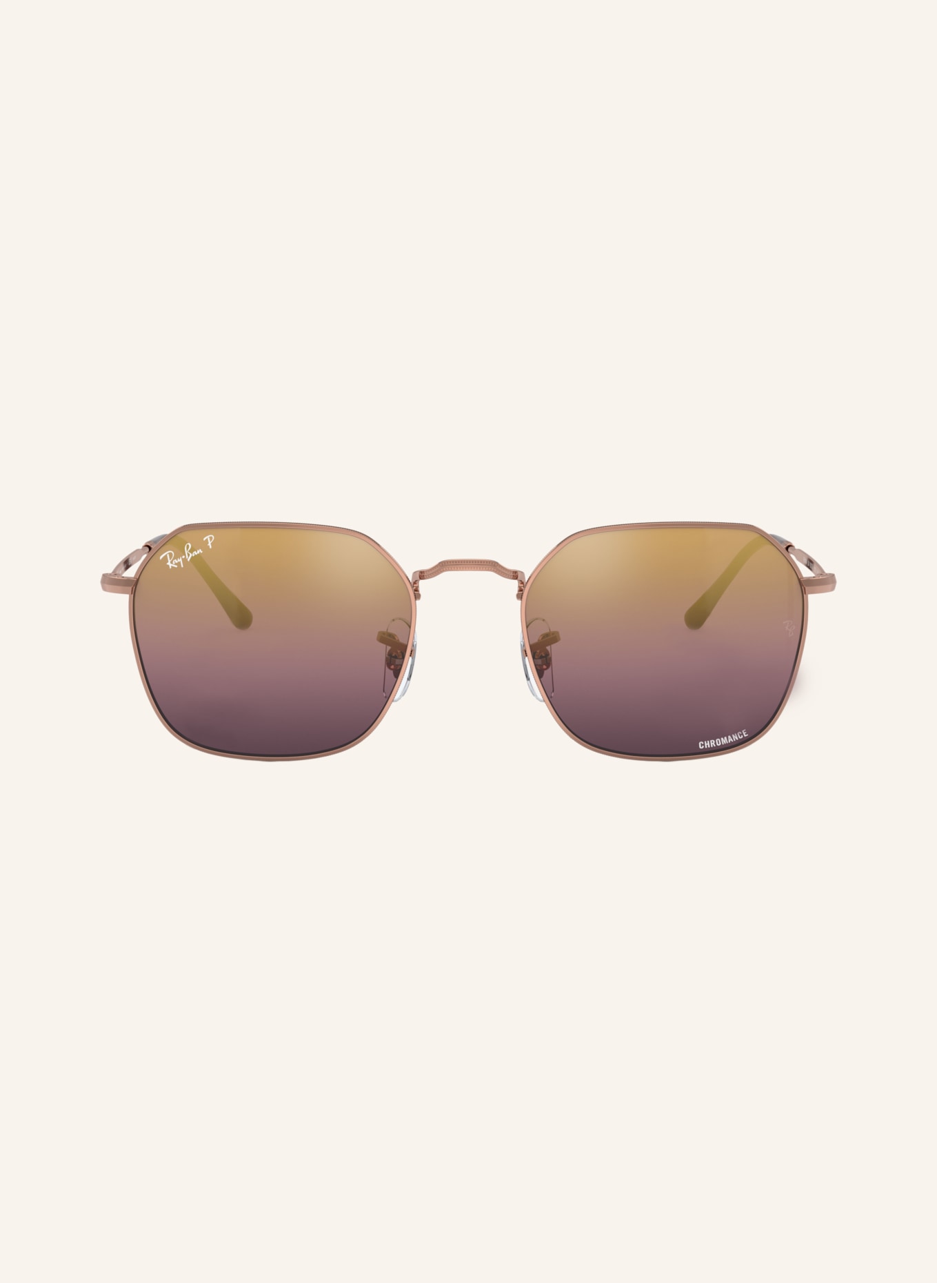 Ray-Ban Sunglasses RB3694: ROSÉ GOLD / RED POLARIZED