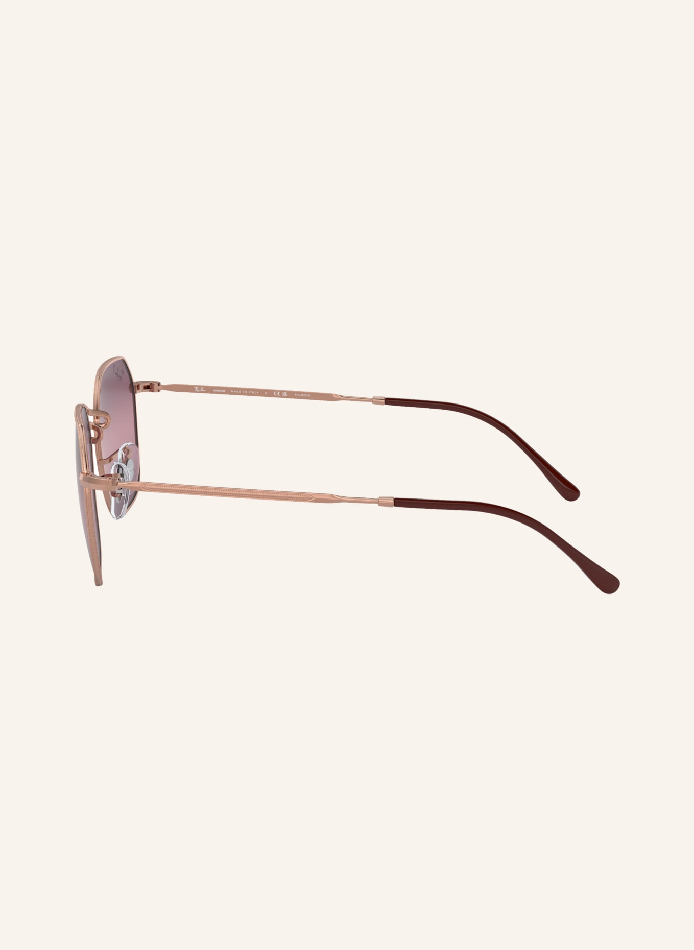 Ray-Ban Sunglasses RB3694: ROSÉ GOLD / RED POLARIZED