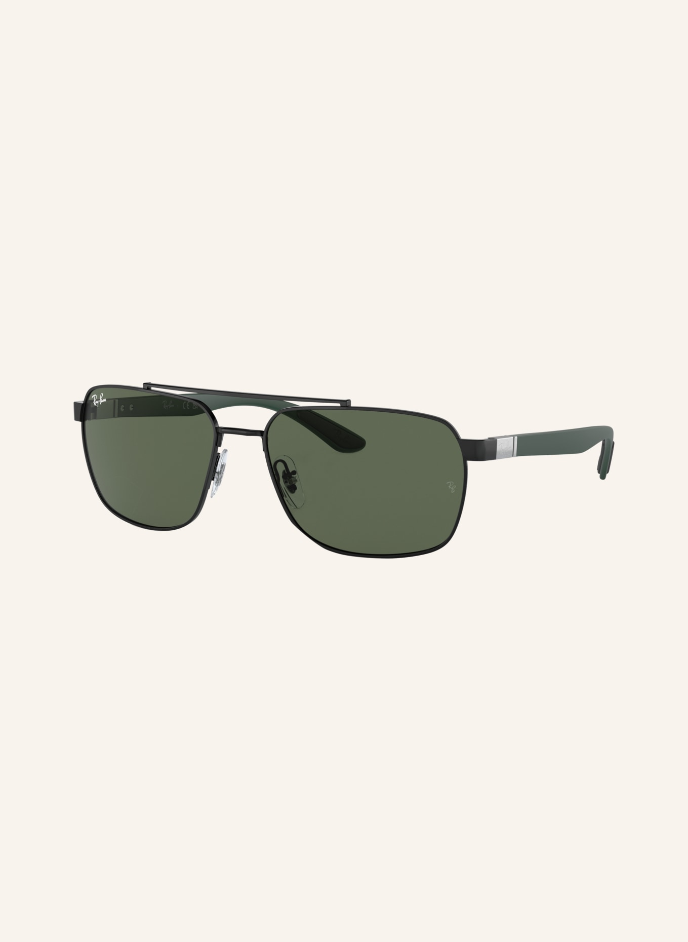 Ray-Ban Sunglasses RB3701: BLACK/GREEN