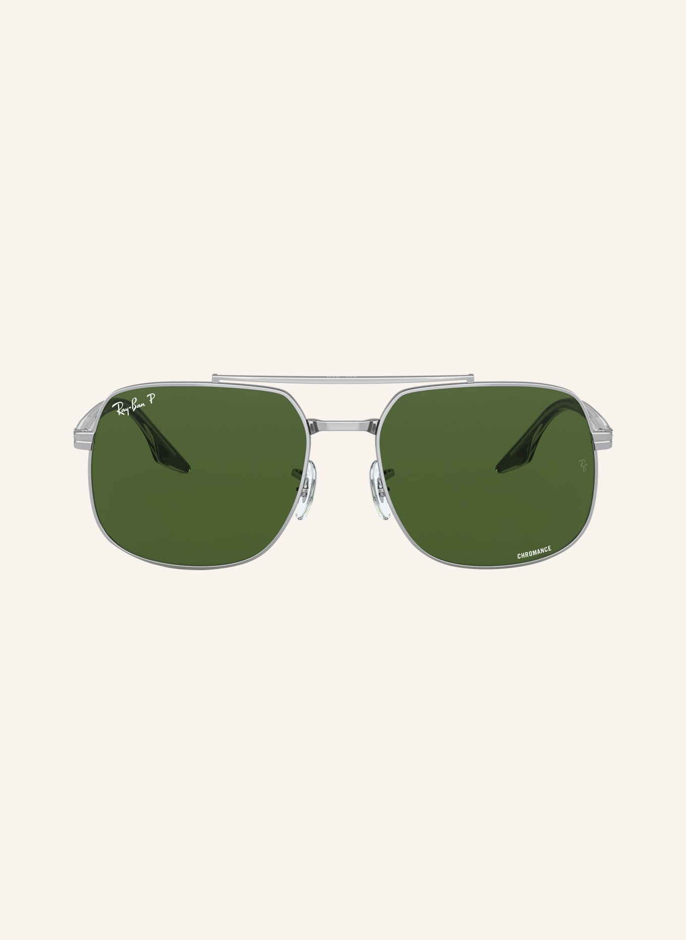 Ray-Ban Sonnenbrille RB3699: SILBER/ DUNKELGRÜN POLARISIERT