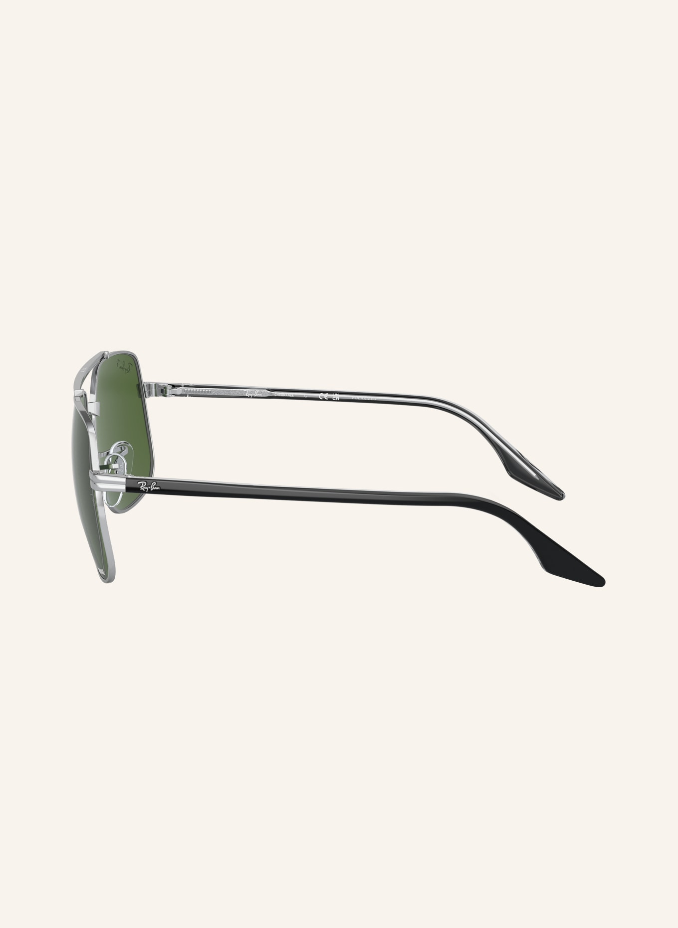 Ray-Ban Sonnenbrille RB3699: SILBER/ DUNKELGRÜN POLARISIERT