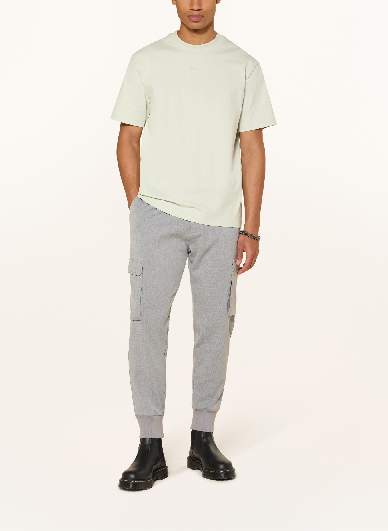 HUGO T-shirt DAPOLINO: LIGHT GREEN