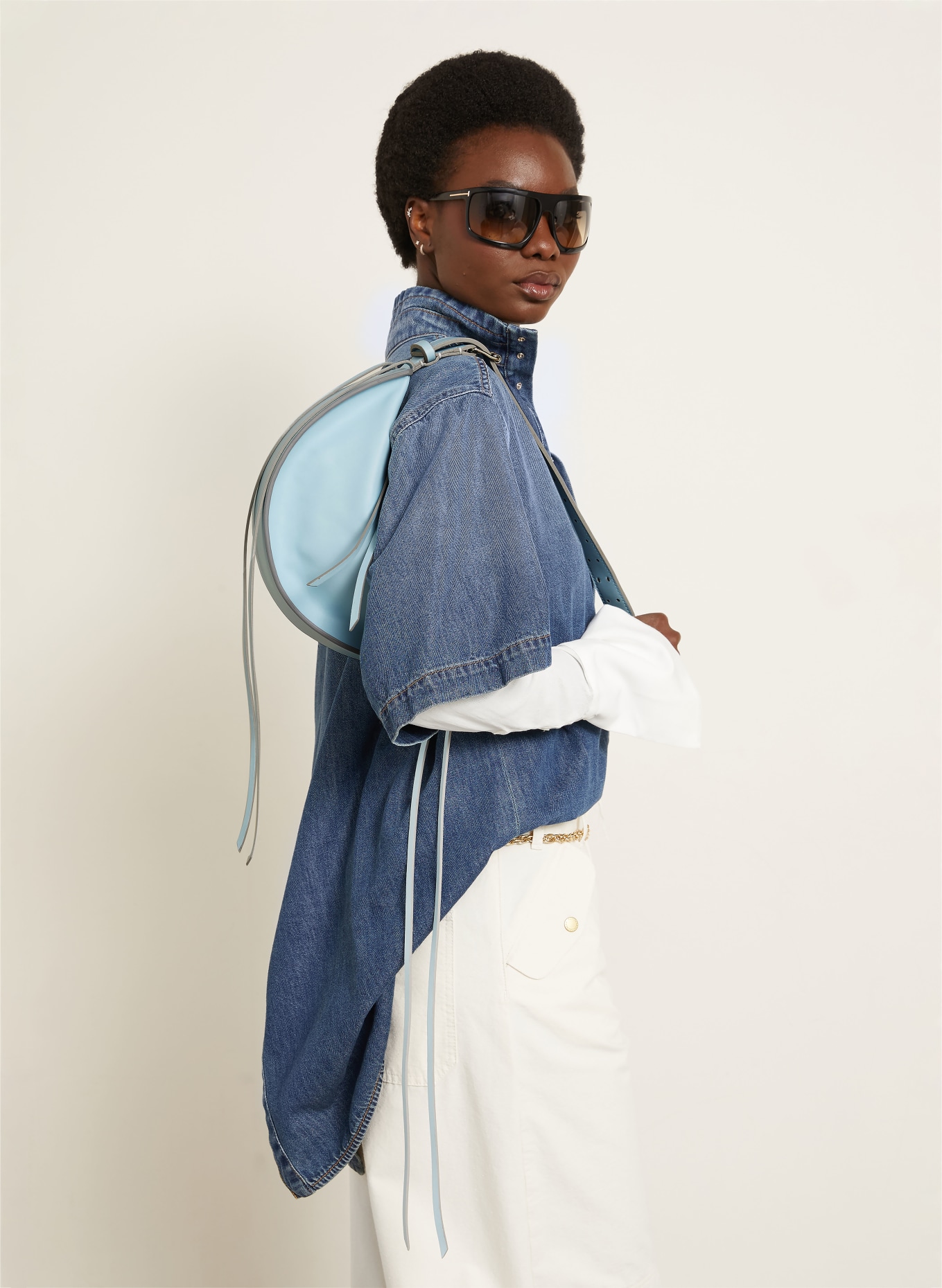 RADICA STUDIO Schoudertas AMACA MINI: LICHTBLAUW