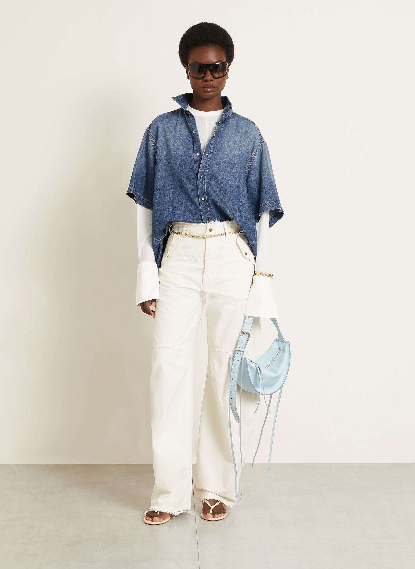 RADICA STUDIO Schoudertas AMACA MINI: LICHTBLAUW