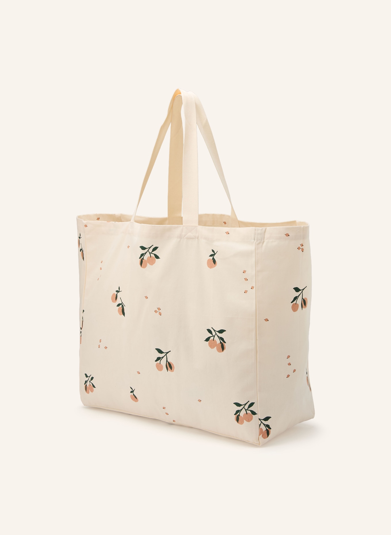 LIEWOOD Strandtasche: ECRU / HELLORANGE / DUNKELGRÜN