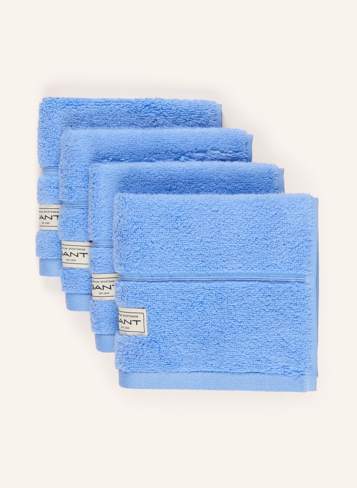 GANT HOME 4er-Set Seiftücher: HELLBLAU