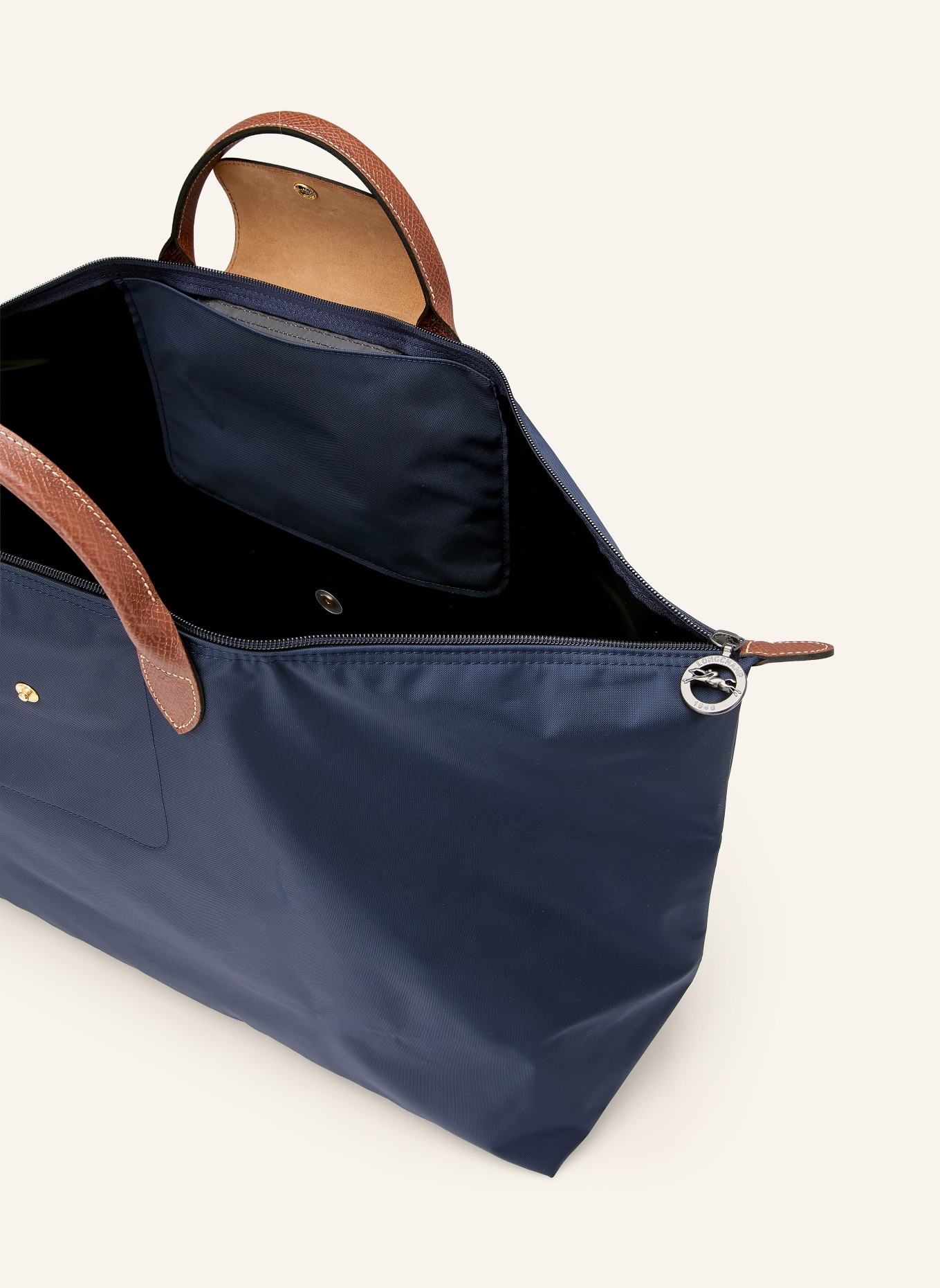 LONGCHAMP Reisetasche LE PLIAGE XL: DUNKELBLAU / GOLD / BRAUN