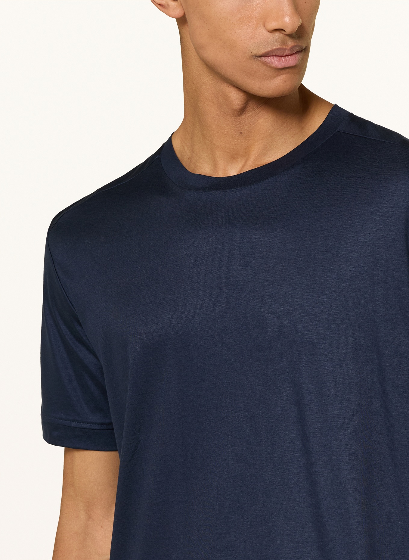 zimmerli Slaapshirt SUSTAINABLE LUXURY: DONKERBLAUW