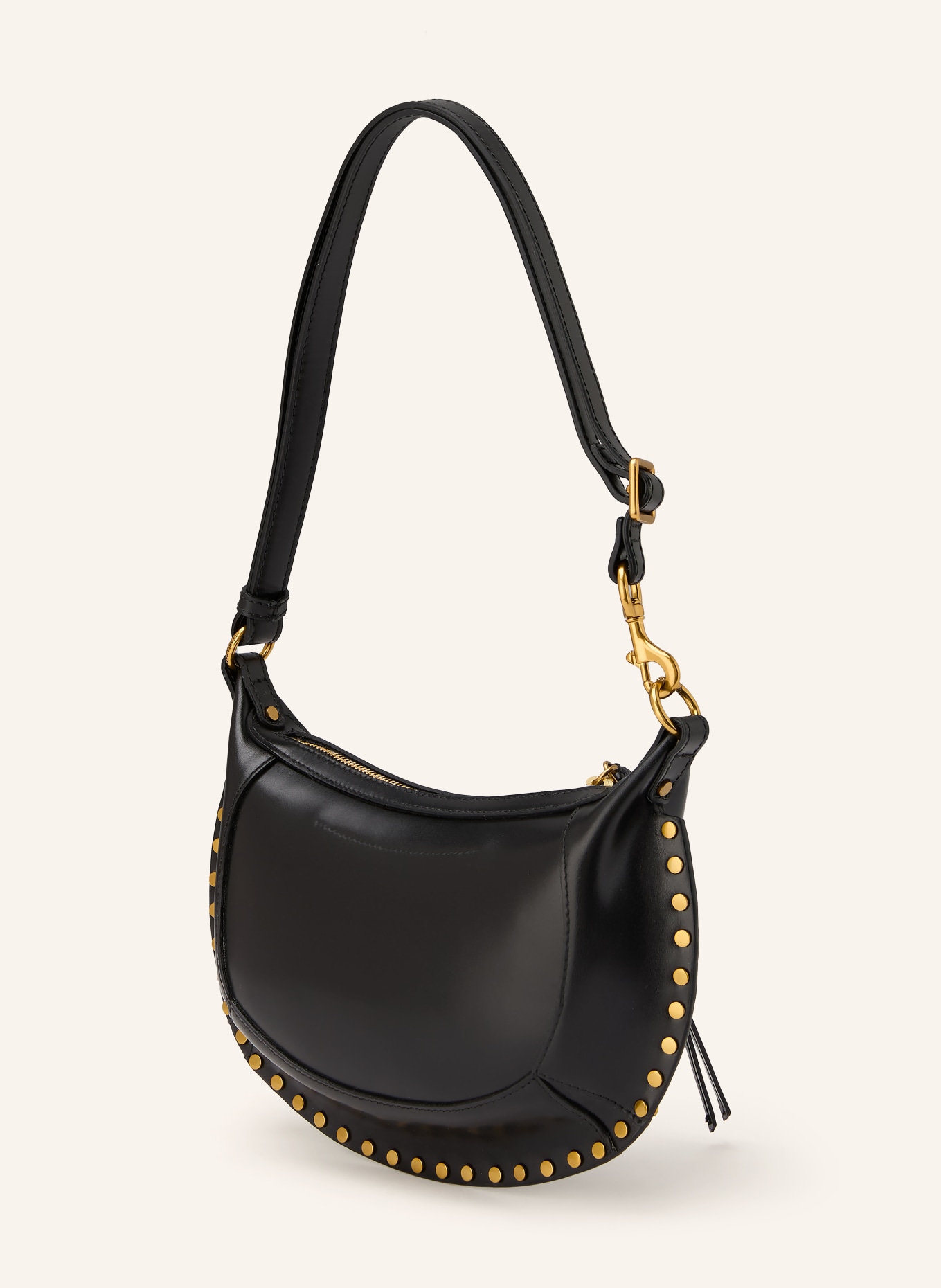 ISABEL MARANT Schoudertas OSKAN MOON: ZWART / GOUD