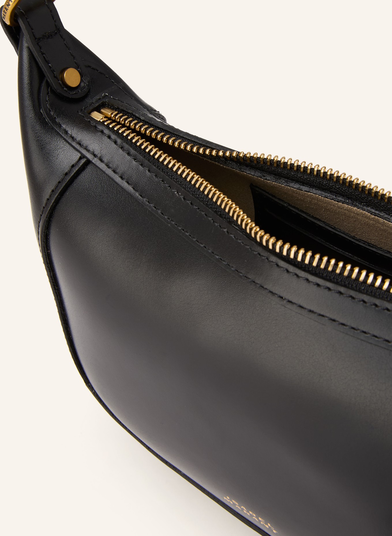 ISABEL MARANT Schoudertas OSKAN MOON: ZWART / GOUD