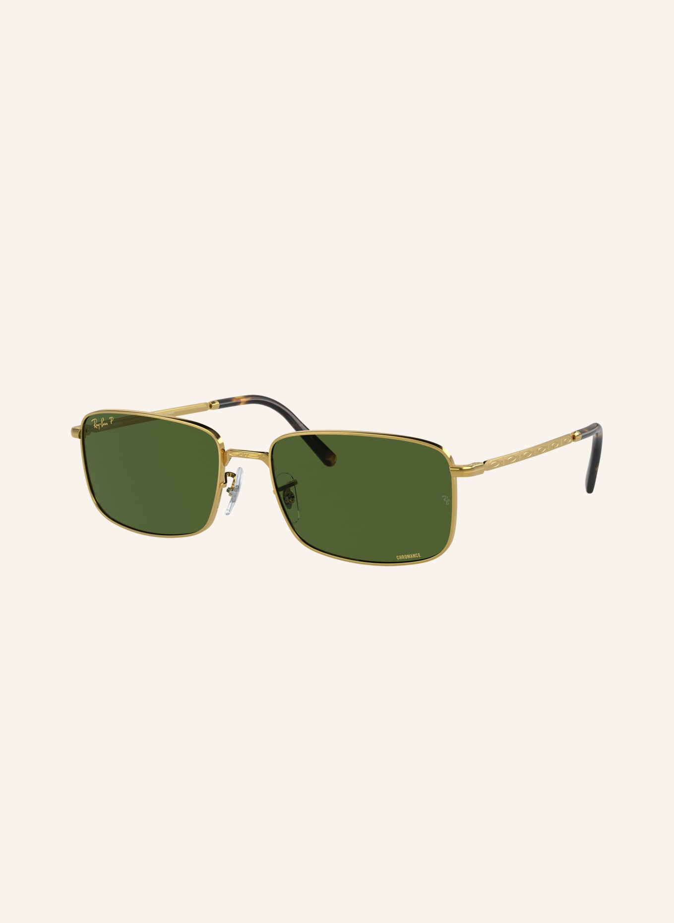 Ray-Ban Sonnenbrille RB3717: GOLD/ GRÜN POLARISIERT