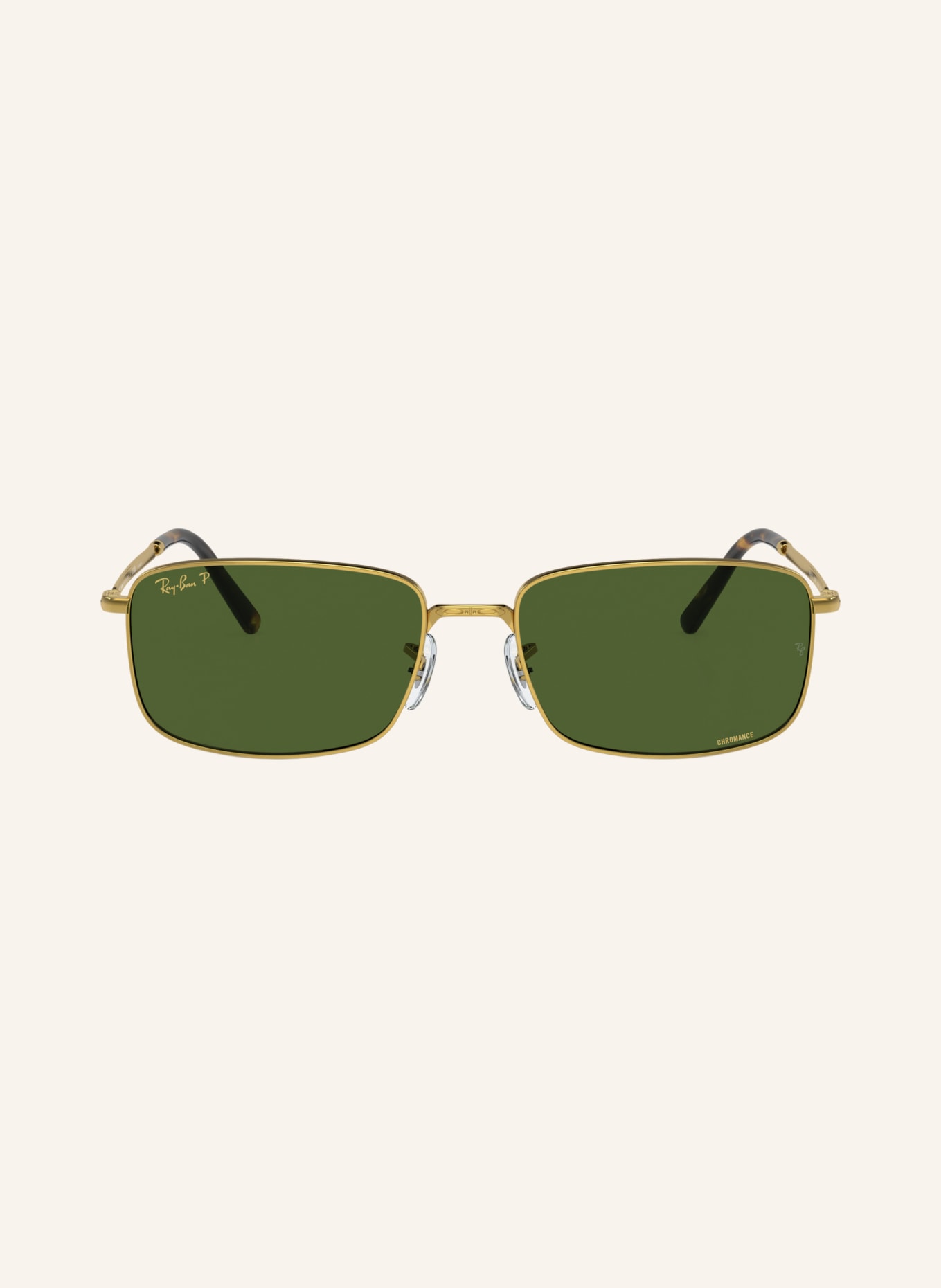 Ray-Ban Sonnenbrille RB3717: GOLD/ GRÜN POLARISIERT