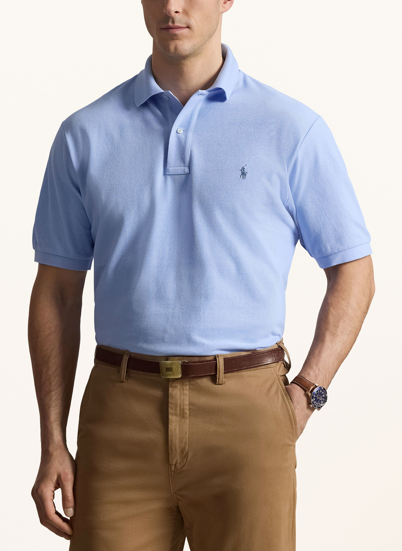POLO RALPH LAUREN Big & Tall Piqué-Poloshirt: HELLBLAU