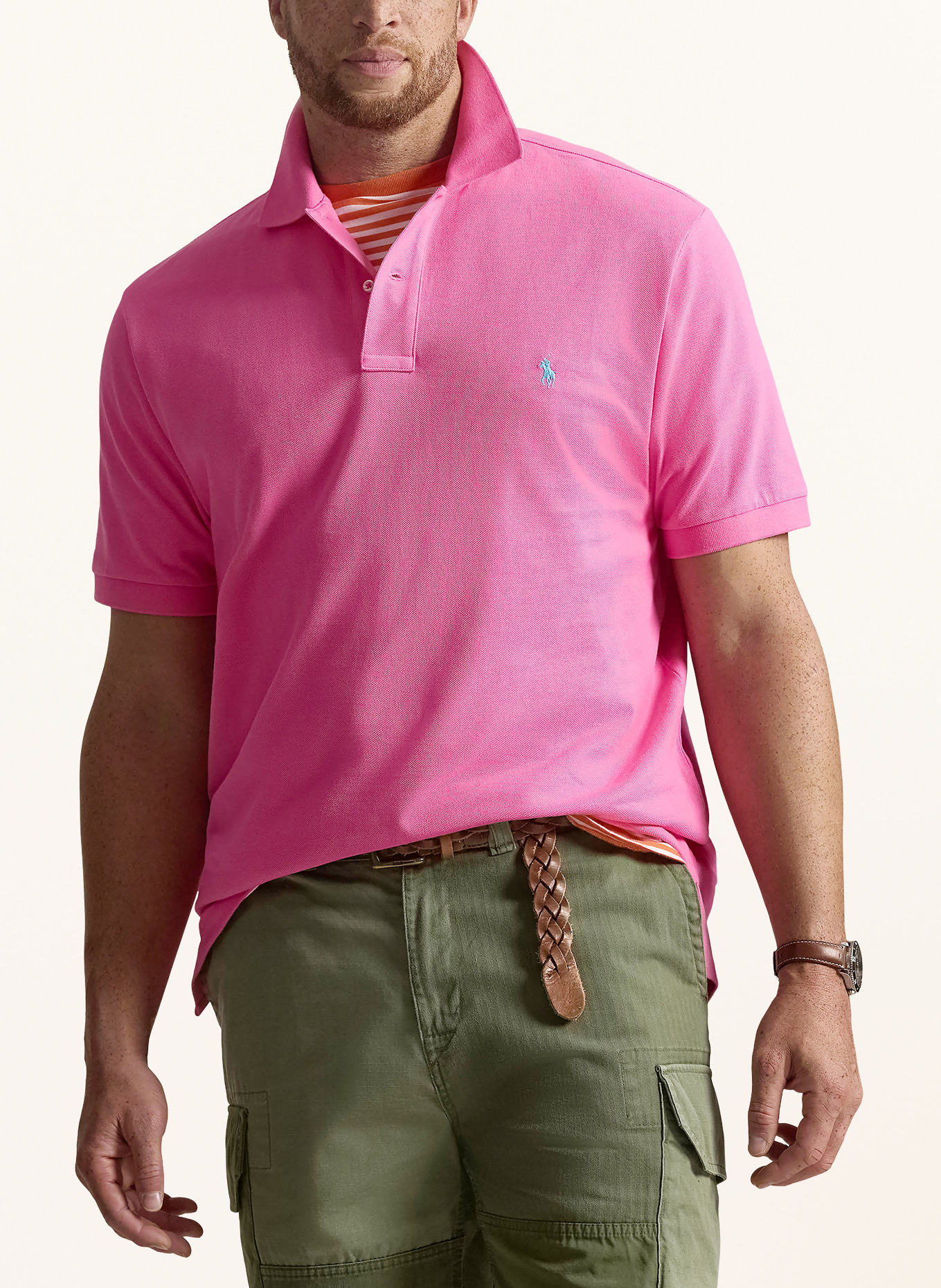 POLO RALPH LAUREN Big & Tall Polo piqué: ROSE FUCHSIA