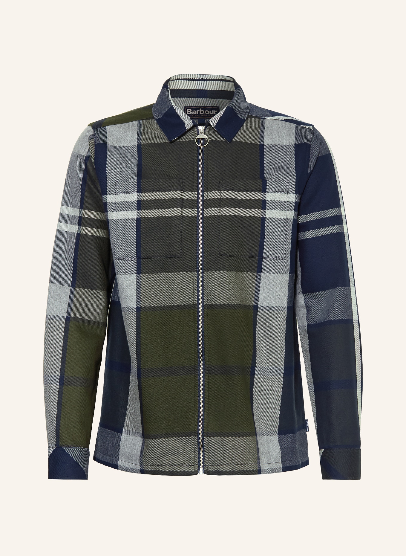 Barbour Overshirt LANNICH: DUNKELBLAU / HELLGRAU / OLIV