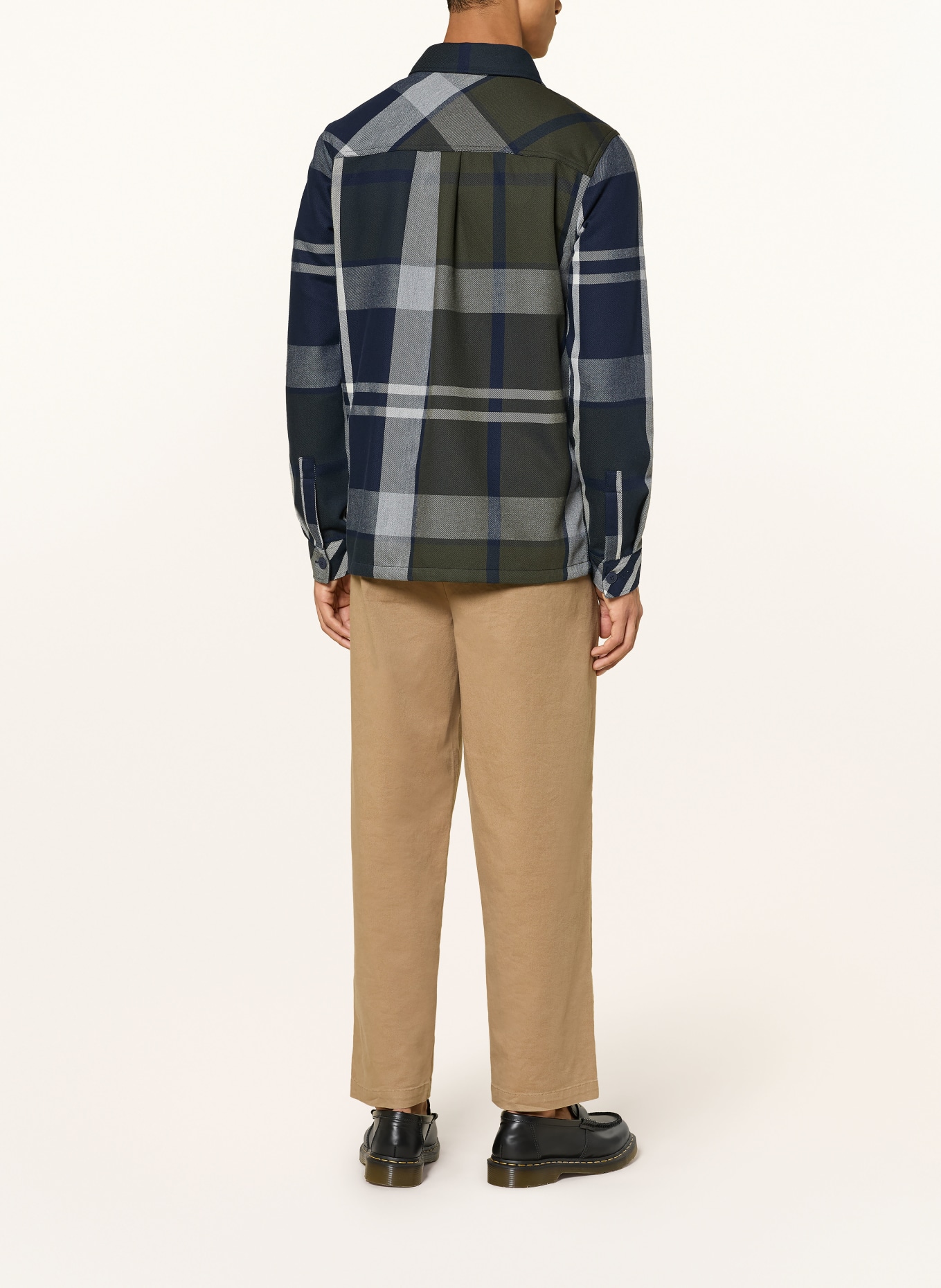 Barbour Overshirt LANNICH: DUNKELBLAU / HELLGRAU / OLIV