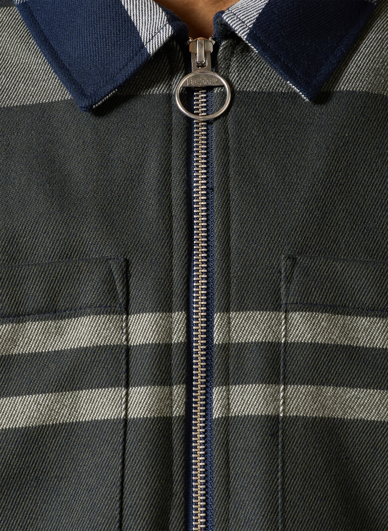 Barbour Overshirt LANNICH: DUNKELBLAU / HELLGRAU / OLIV