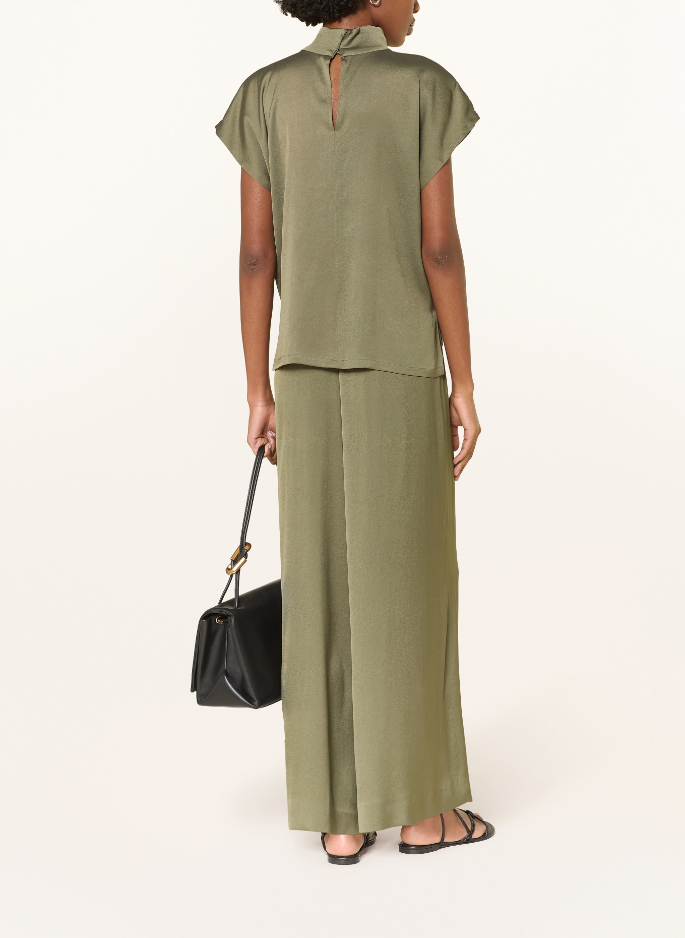 DRYKORN Shirt blouse ALARIA_1 made of satin: OLIVE