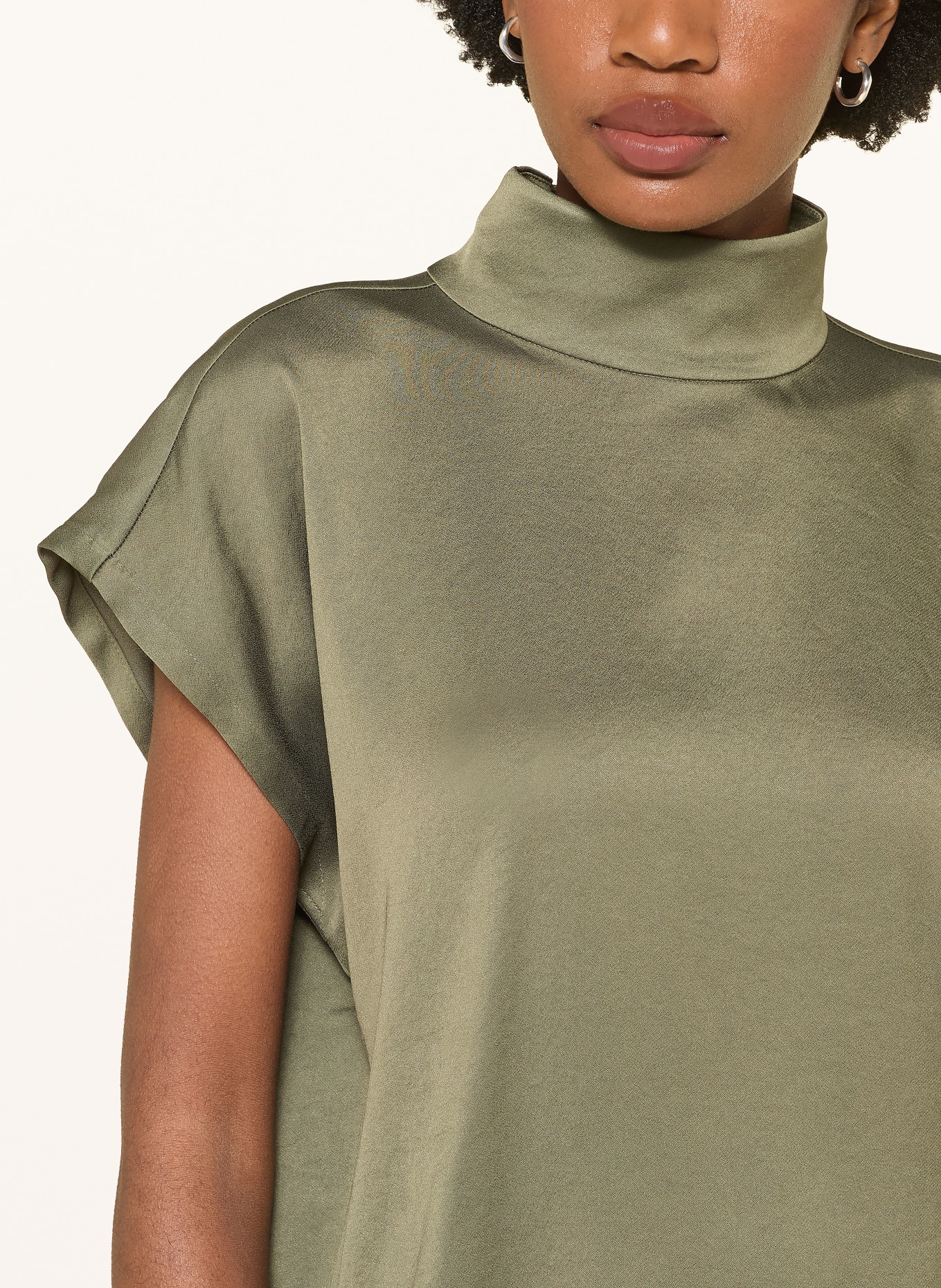 DRYKORN Shirt blouse ALARIA_1 made of satin: OLIVE