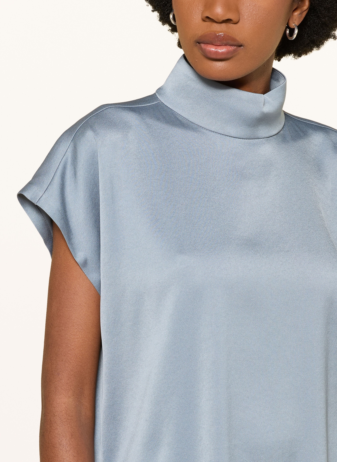 DRYKORN Chemisier ALARIA_1 en satin: BLEU GRIS