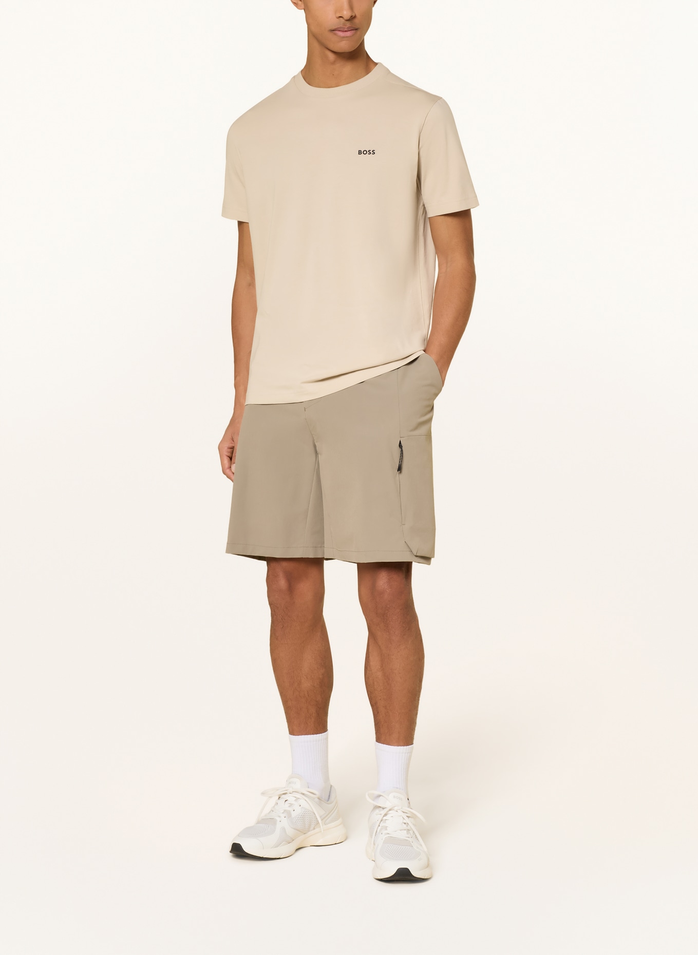 BOSS T-shirt TEE: BEIGE