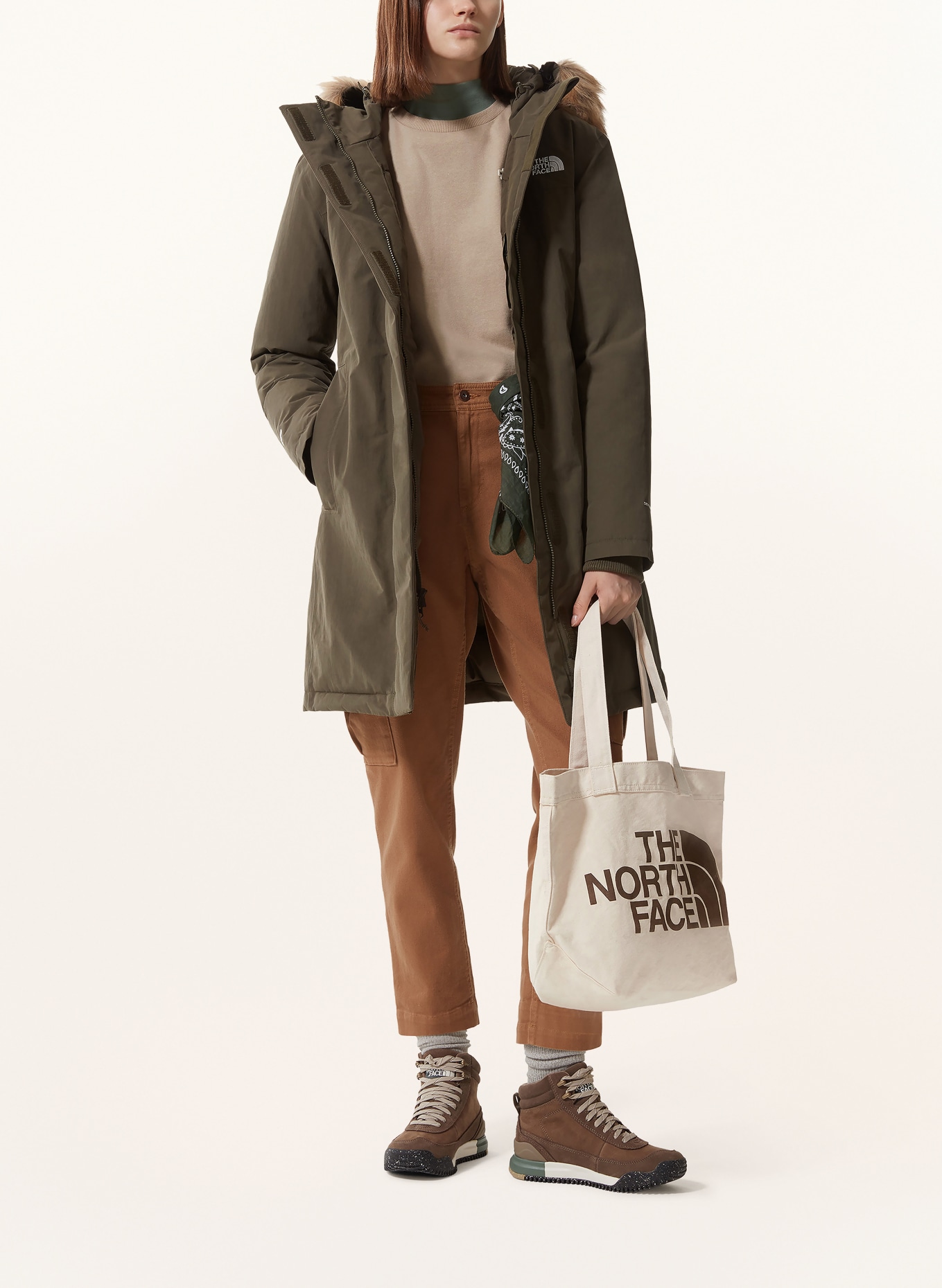 THE NORTH FACE Shopper: KRÉMOVÁ / TMAVĚ HNĚDÁ