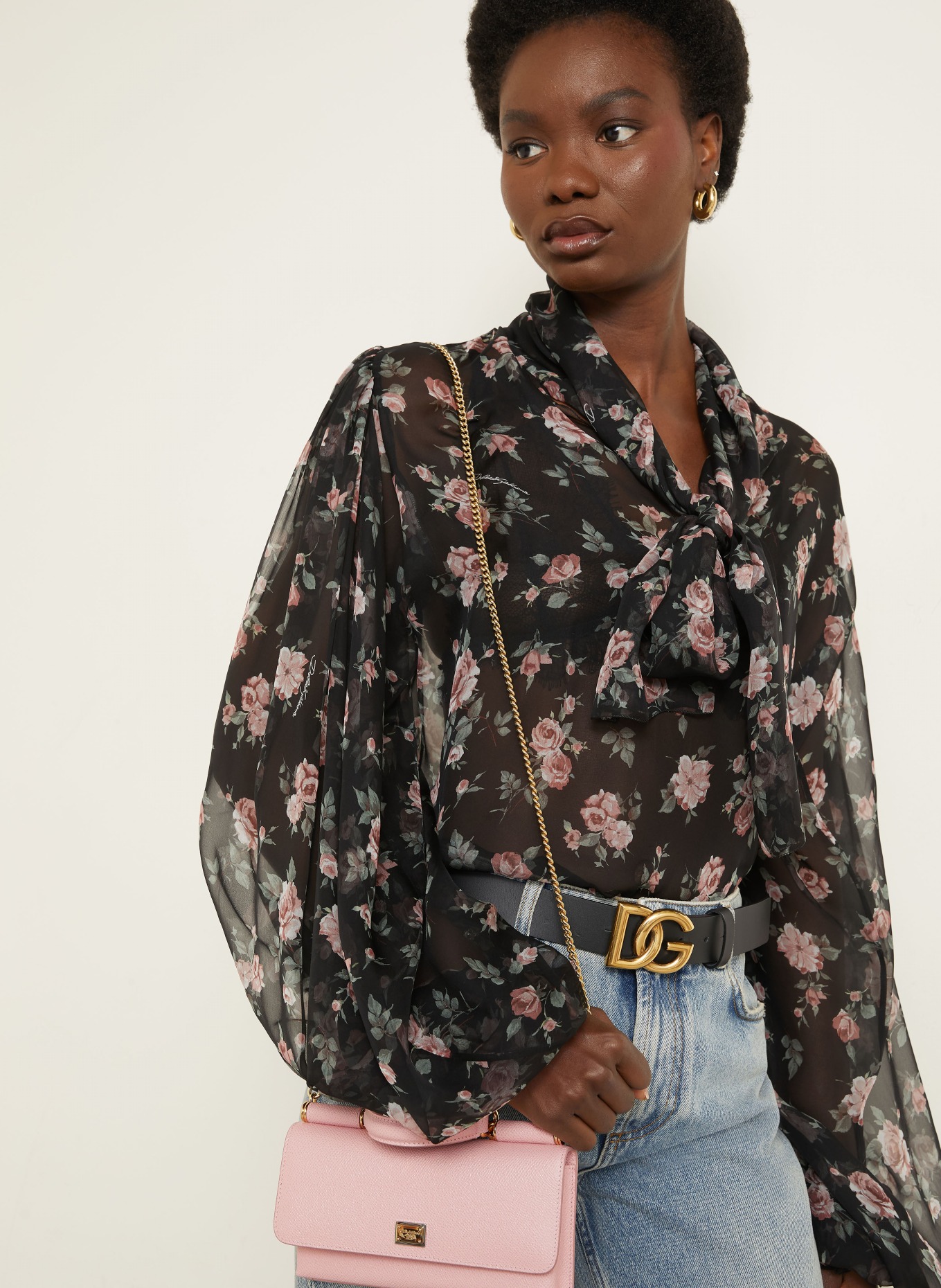 DOLCE & GABBANA Sac à bandoulière MISS SICILY MINI: ROSE CLAIR / OR