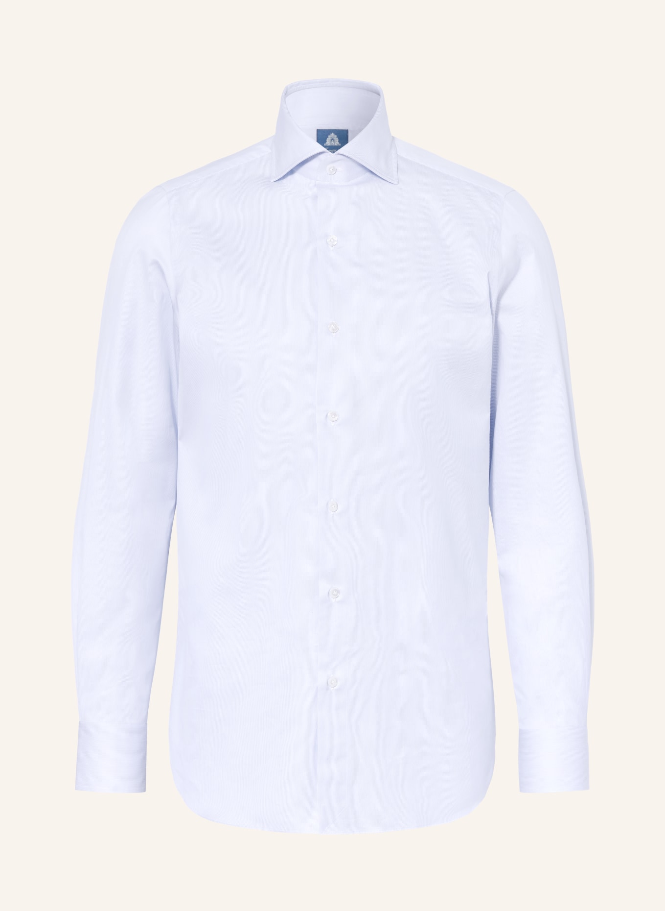 FINAMORE 1925 Overhemd EDUARDO Regular Fit: LICHTBLAUW / WIT