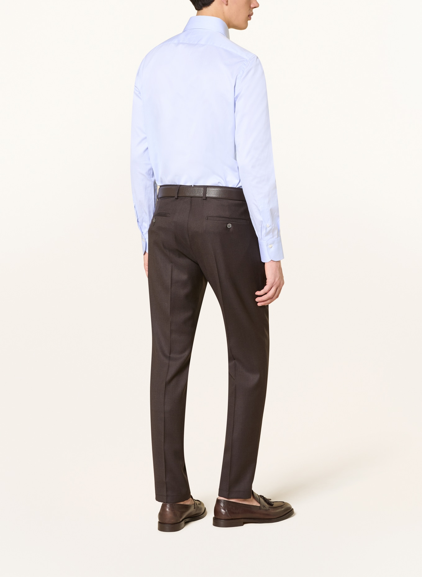 FINAMORE 1925 Overhemd EDUARDO Regular Fit: LICHTBLAUW / WIT