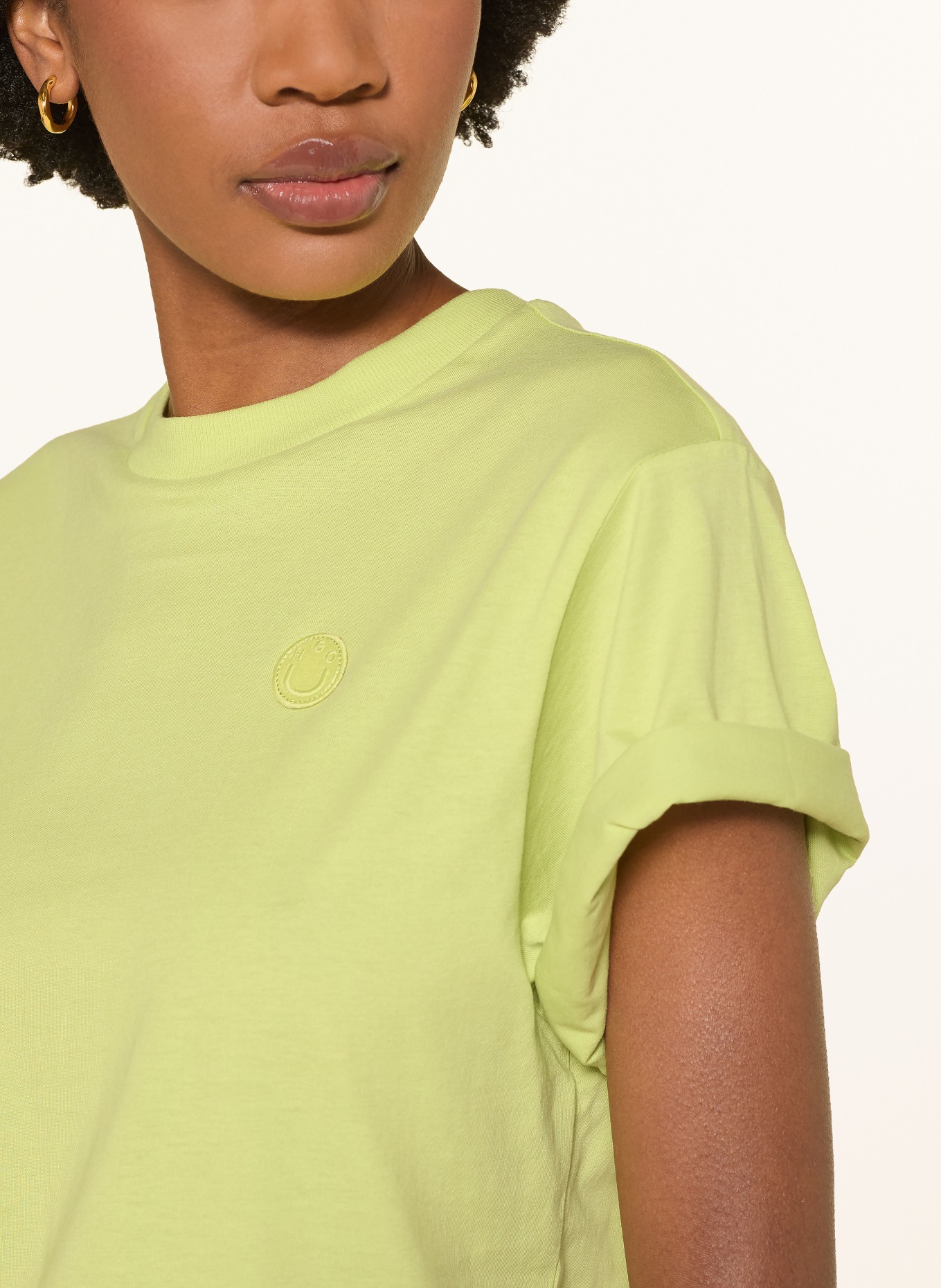 HUGO T-shirt: NEONGROEN