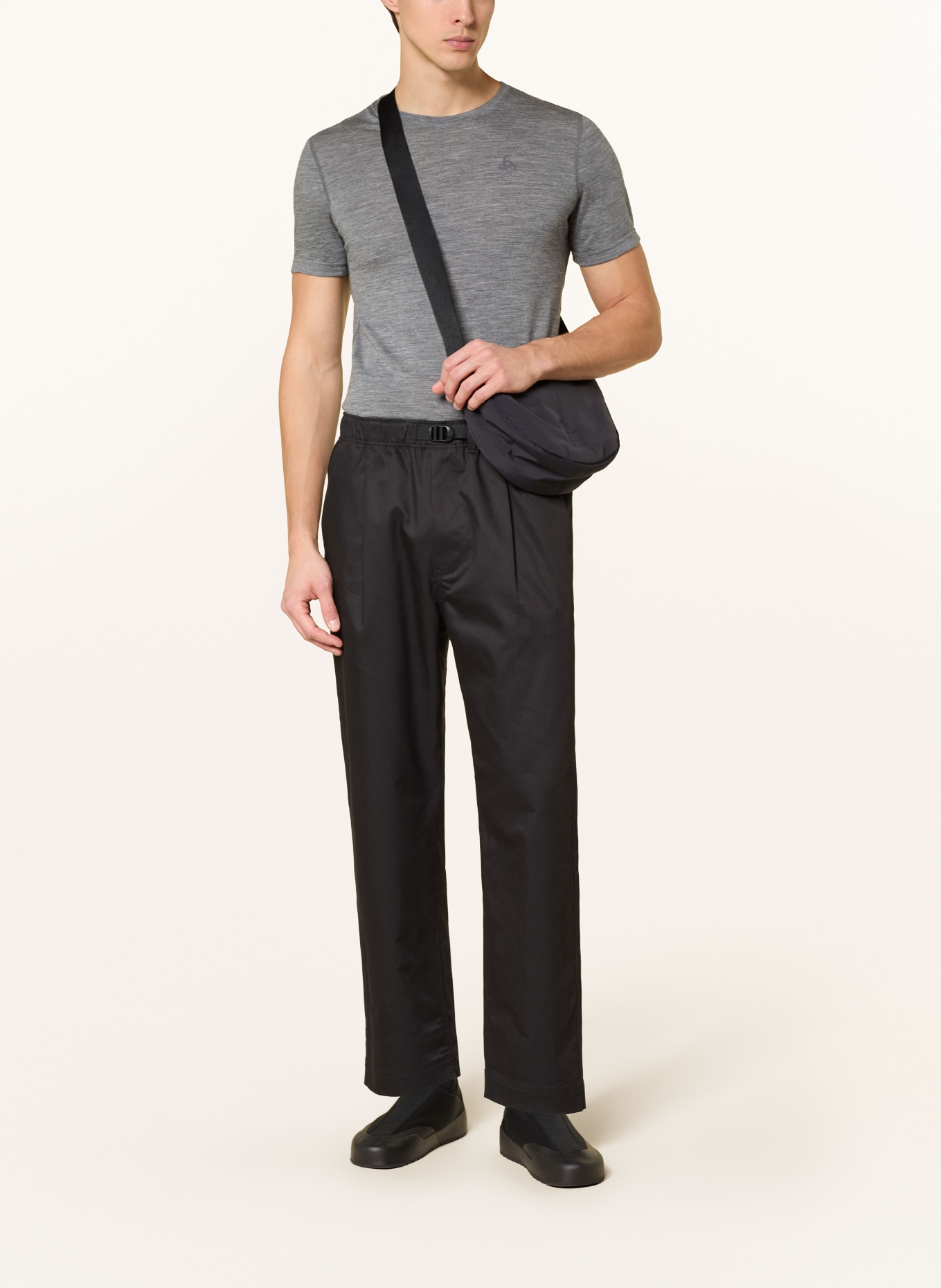 odlo Functional underwear shirt NATURAL MERINO 160 made of merino wool: GRAY