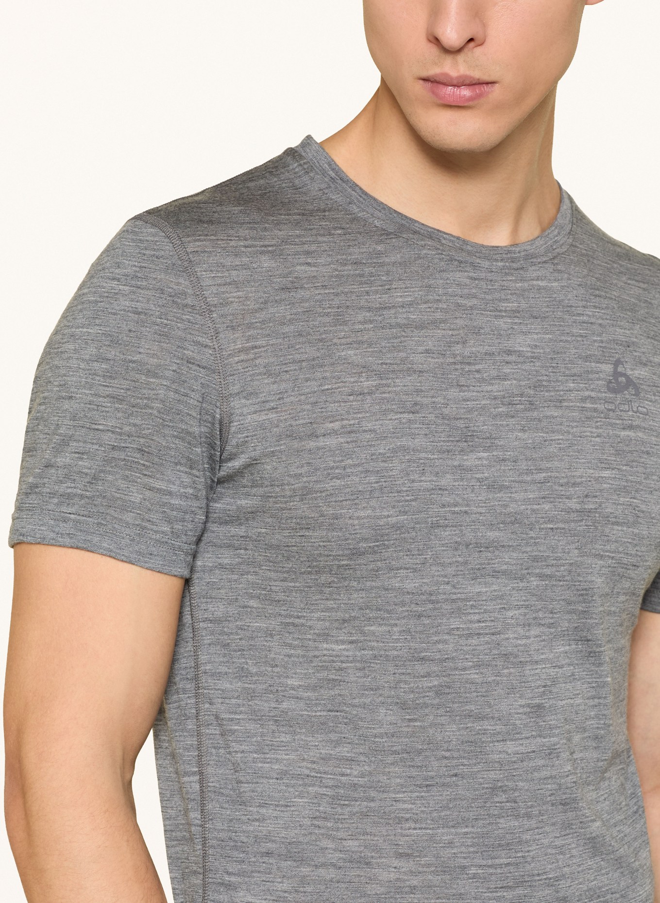 odlo Functional underwear shirt NATURAL MERINO 160 made of merino wool: GRAY