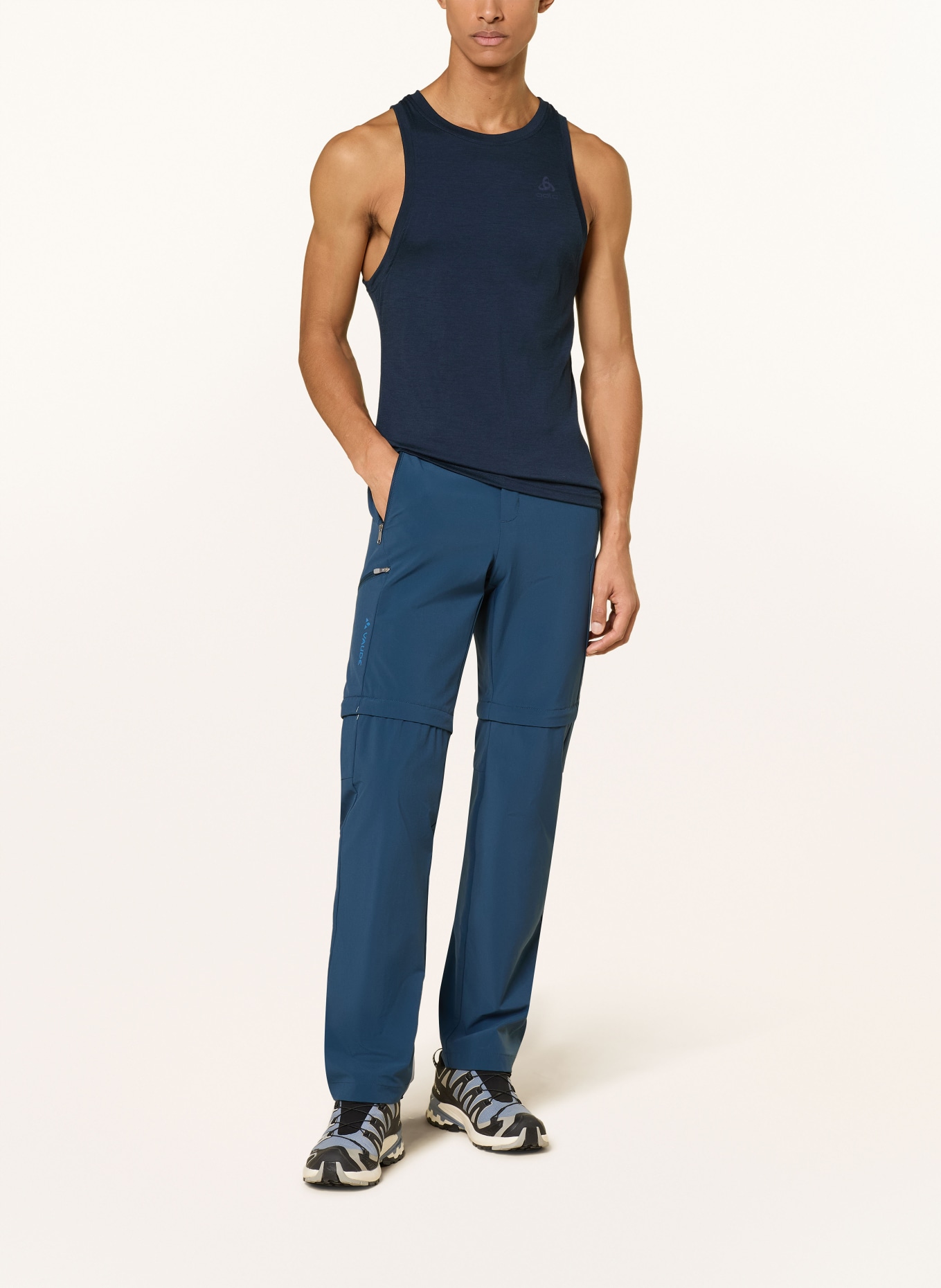 odlo Funktionswäsche-Top NATURAL MERINO 160 aus Merinowolle: DUNKELBLAU