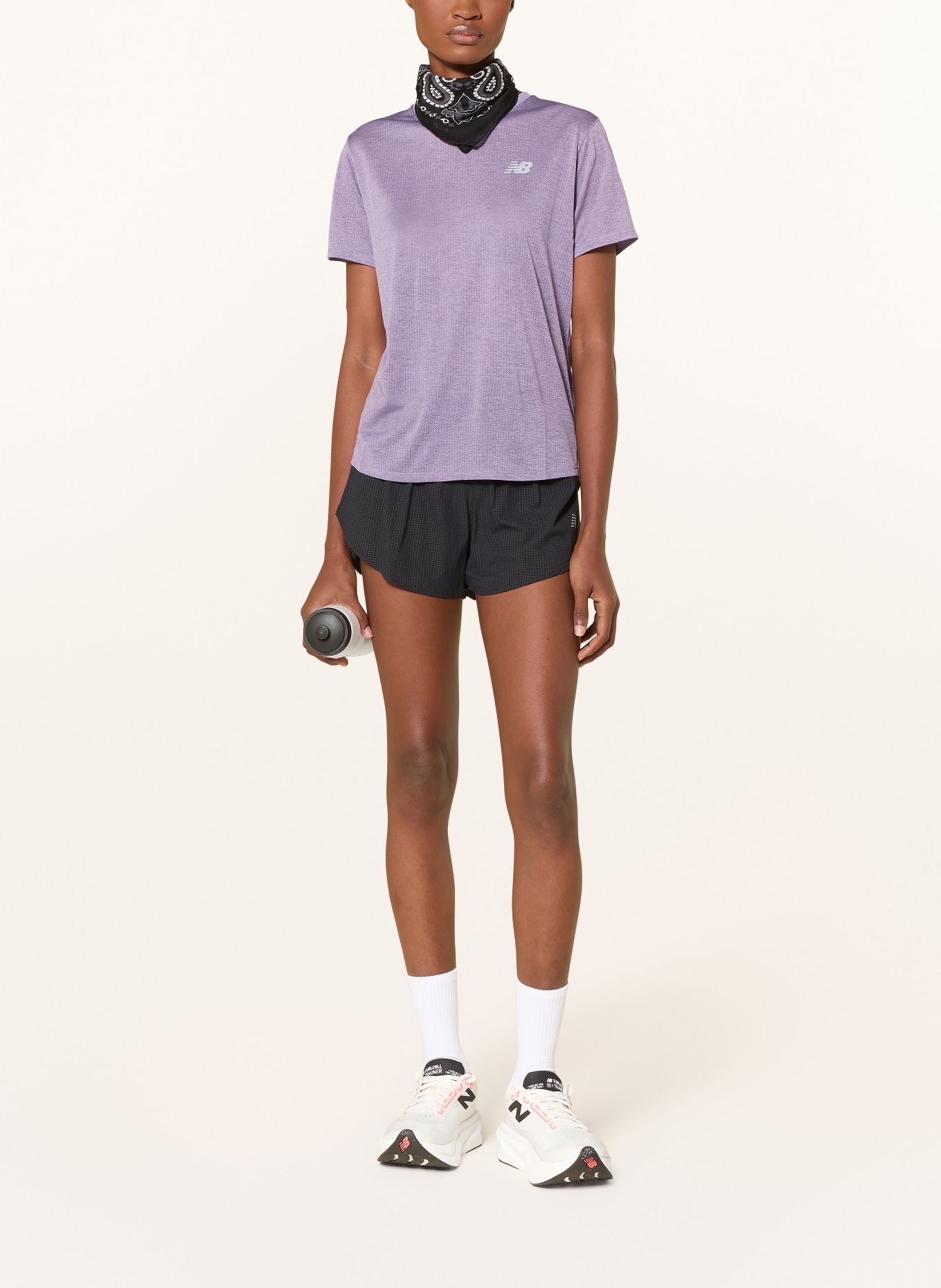 new balance T-shirt de course NB ATHLETICS: LILAS CLAIR