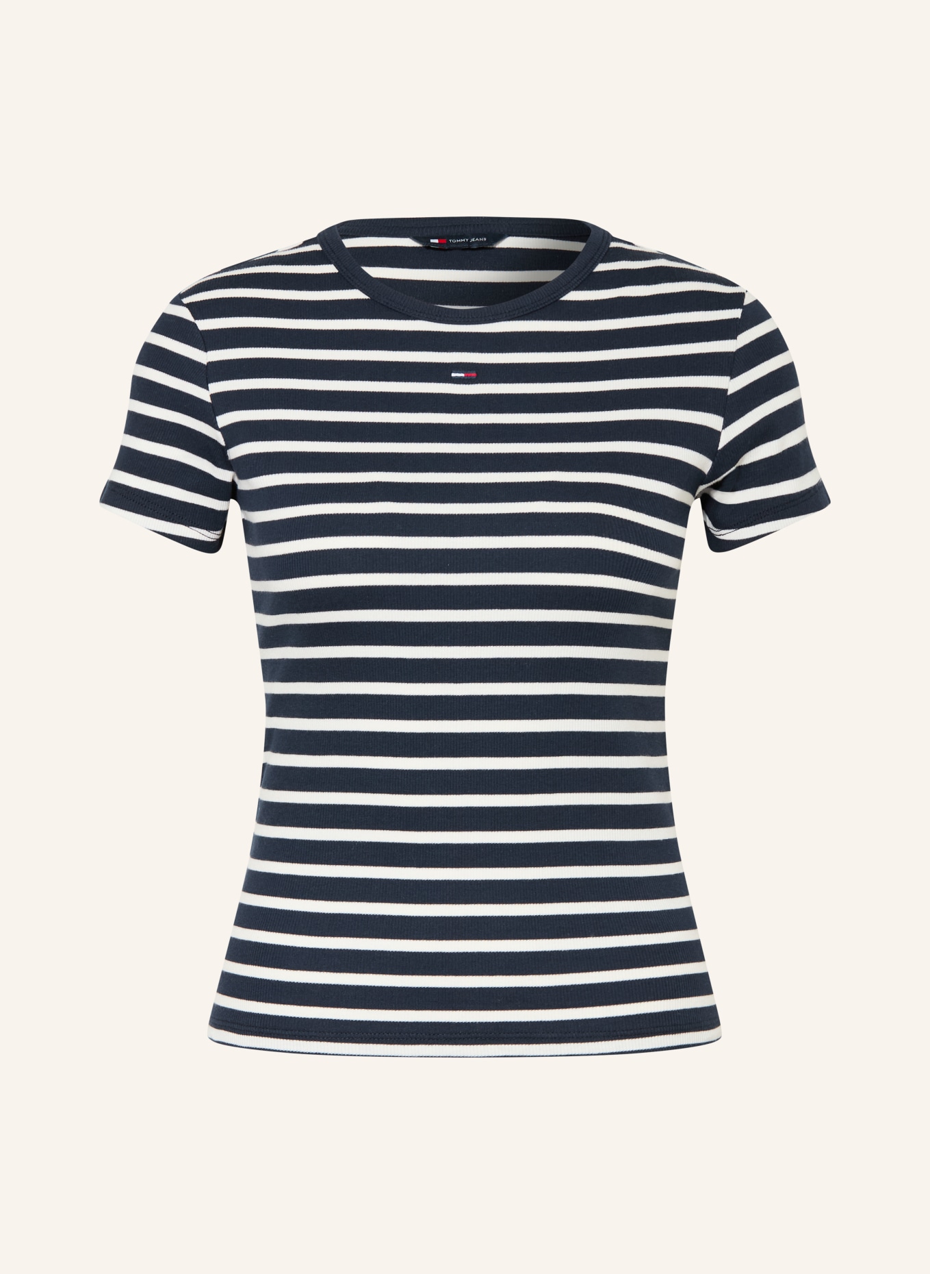 TOMMY JEANS Tričko: TMAVĚ MODRÁ / BÍLÁ