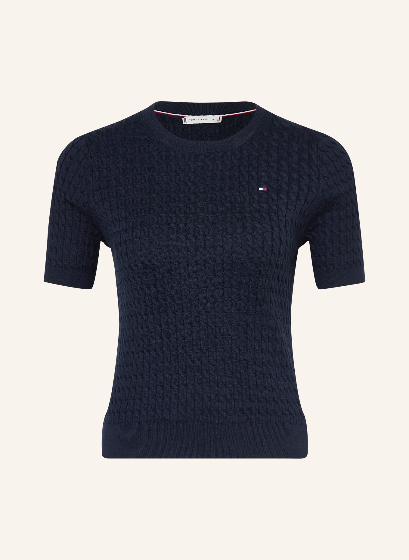 TOMMY HILFIGER gebreide trui: DONKERBLAUW