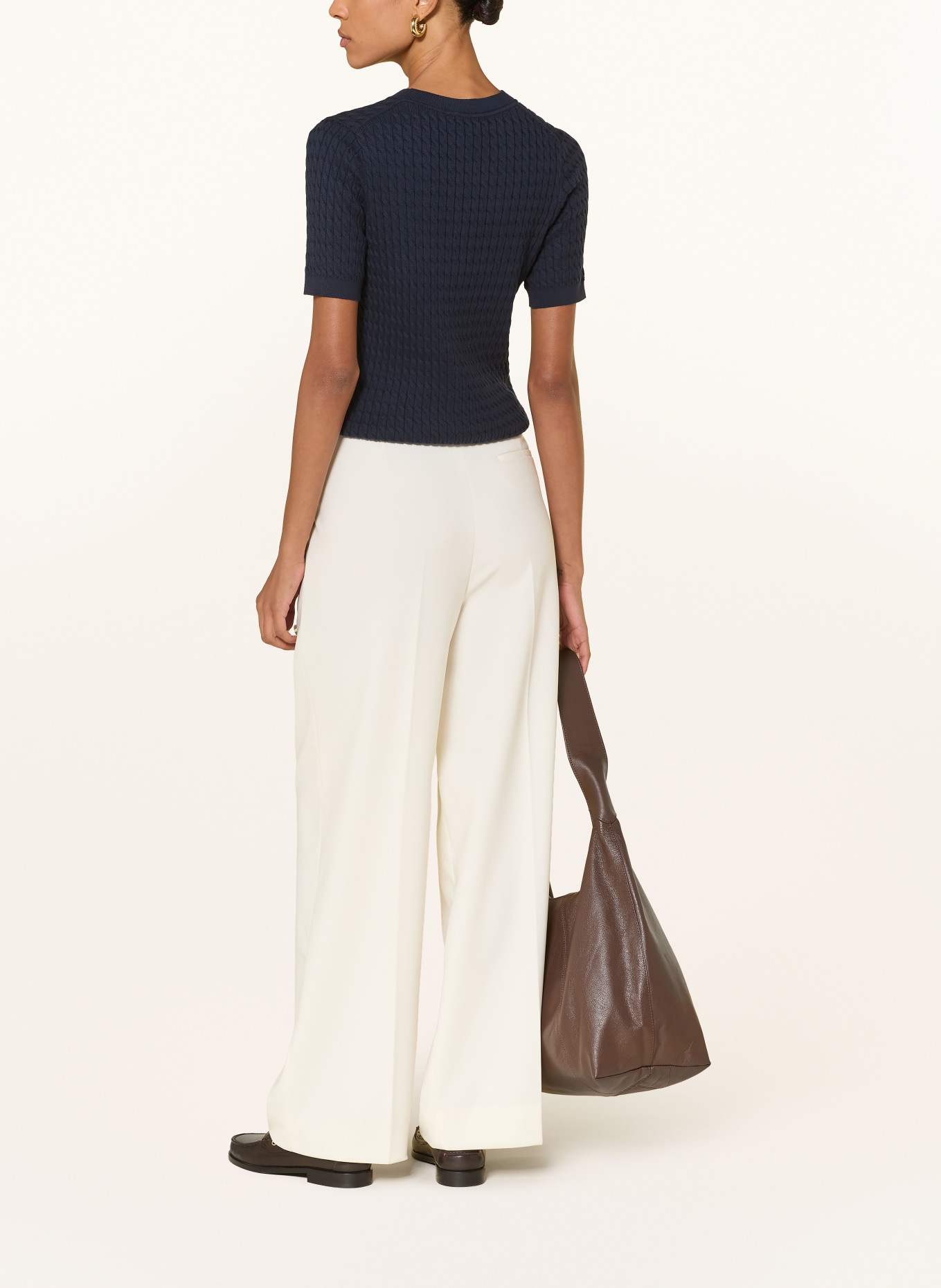 TOMMY HILFIGER gebreide trui: DONKERBLAUW