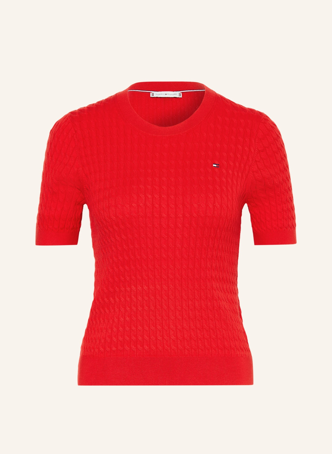 TOMMY HILFIGER gebreide trui: ROOD