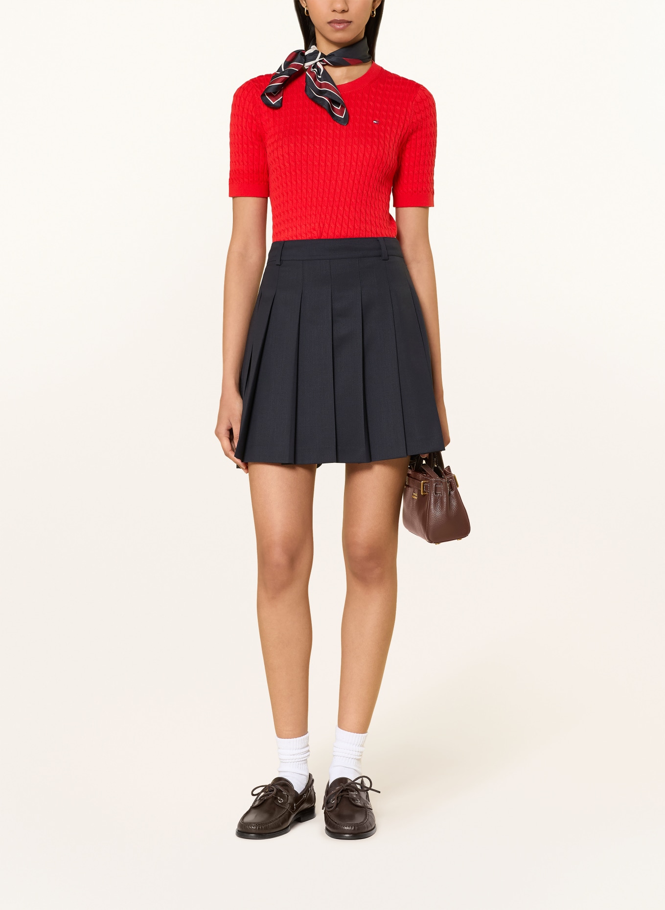 TOMMY HILFIGER gebreide trui: ROOD