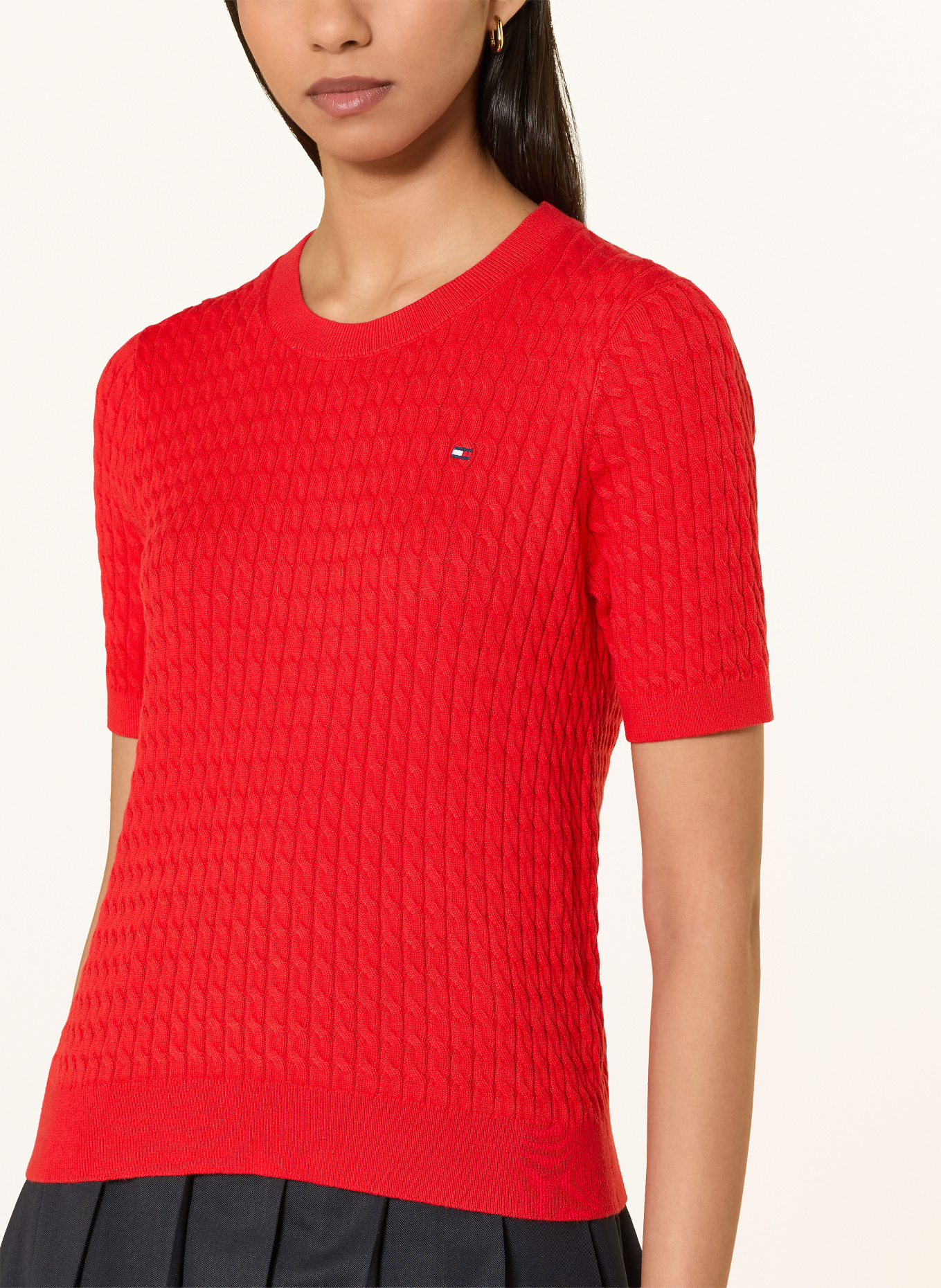 TOMMY HILFIGER gebreide trui: ROOD