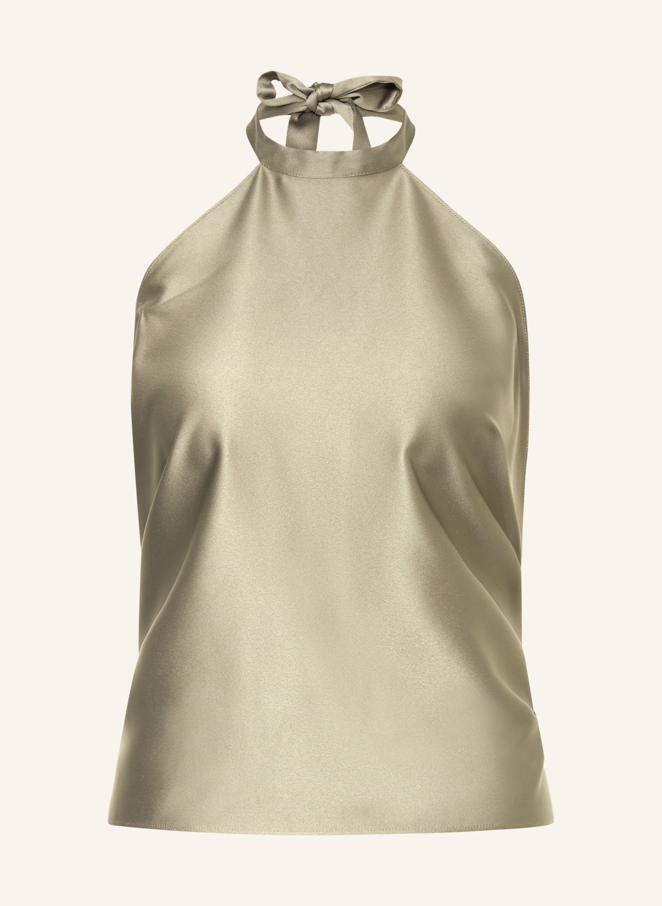 Juvia Neckholder-Top SISSY aus Satin: KHAKI
