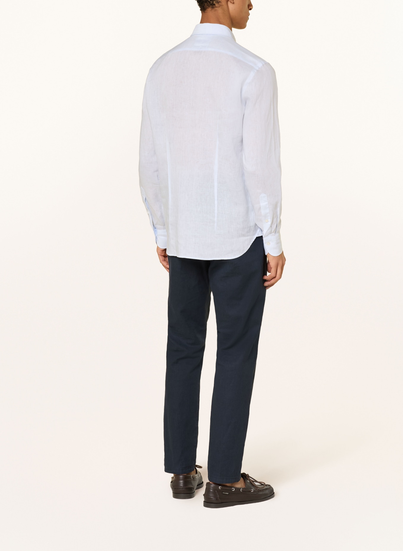 OLYMP SIGNATURE Leinenhemd tailored fit: HELLBLAU